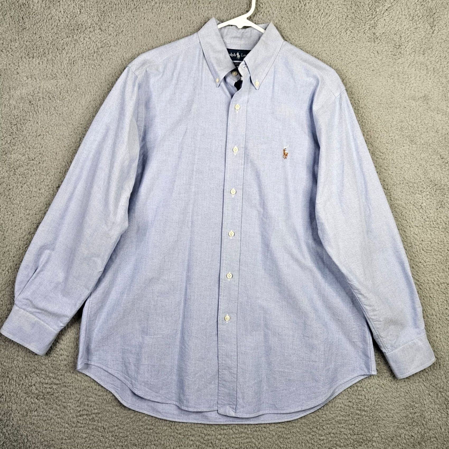 Ralph Lauren Ralph Lauren Classic Fit Men’s blue button up Casual Shirt Size 16 - Button-Up - Long Sleeve - Cotton - Regular Fit - Men Size US L / EU 52-54 / 3 - 2 Thumbnail