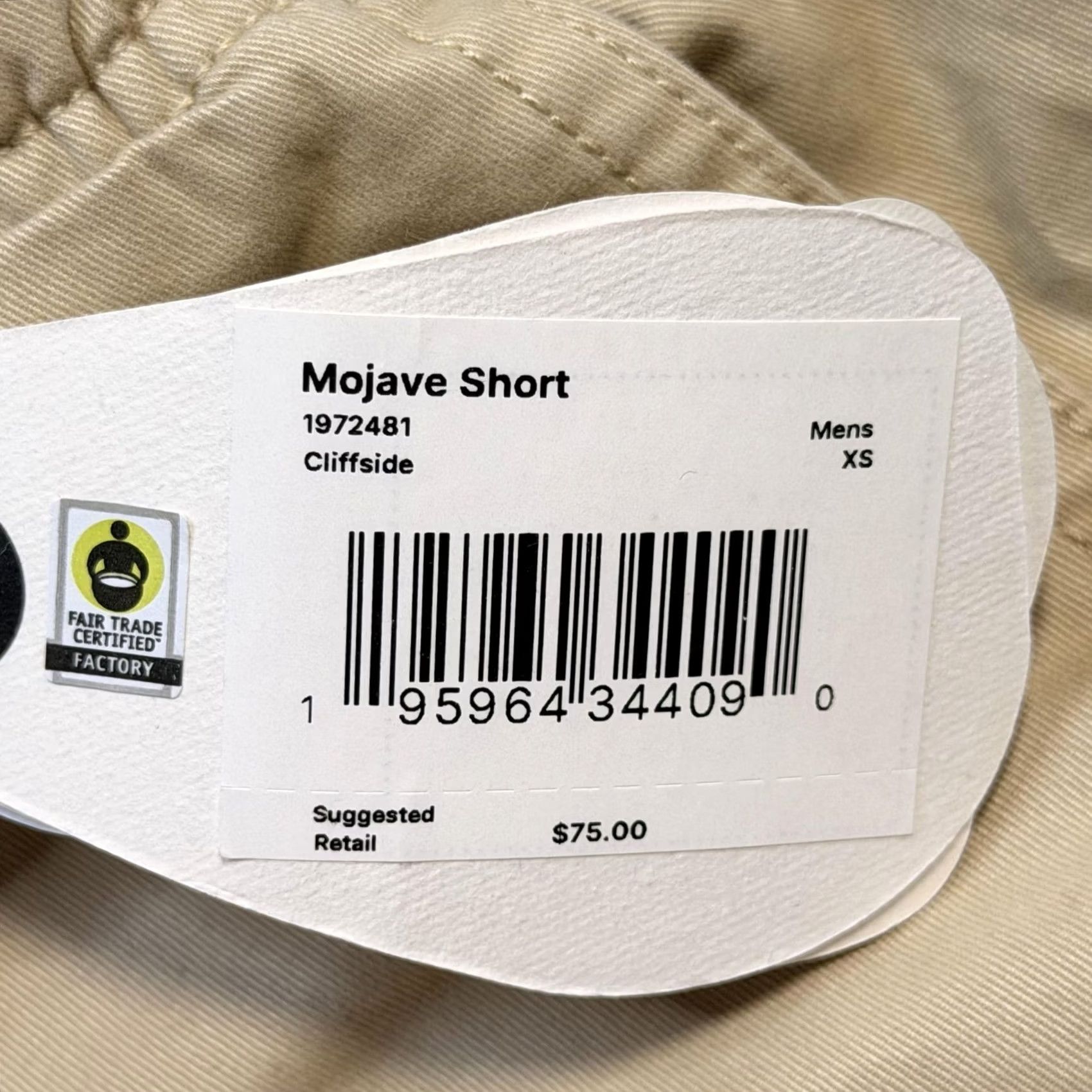Prana prAna Mojave Short Mens XS Khaki Organic Cotton Stretch 5 Inseam Chino Casual Travel Shorts Beige Beige Mens XS Size US 27 - 7 Thumbnail