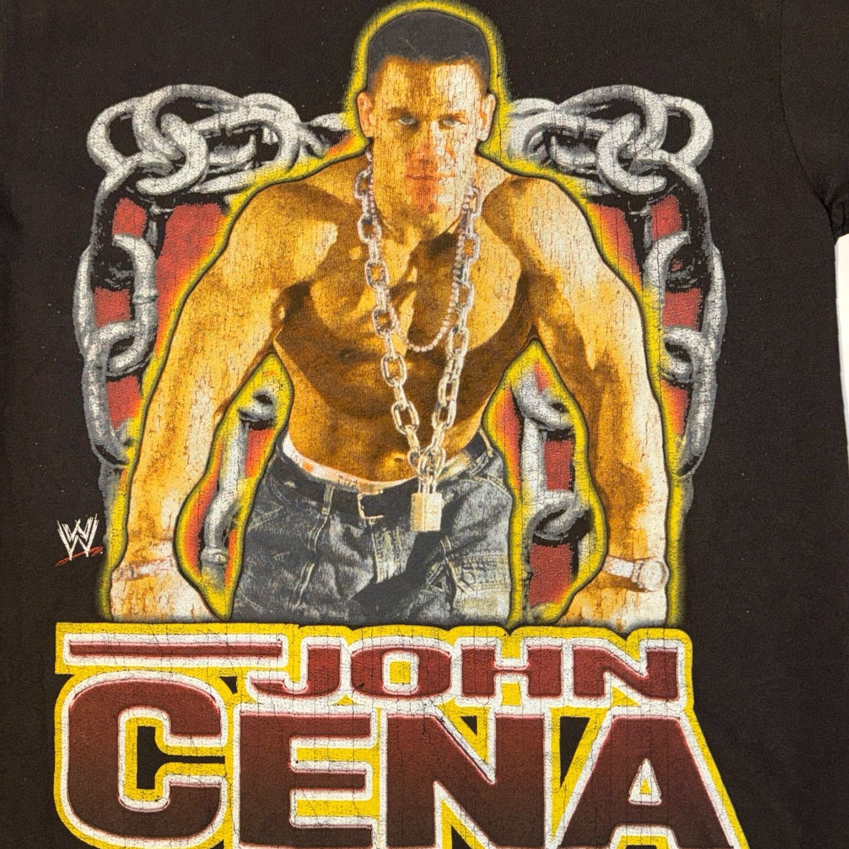 NANGA VINTAGE WWE Shirt Black T-Shirt Medium John Cena Chain Gang Soldier Logo 2005 2000s X2K Wrestling Men Tshirt Size US M / EU 48-50 / 2 - 3 Thumbnail