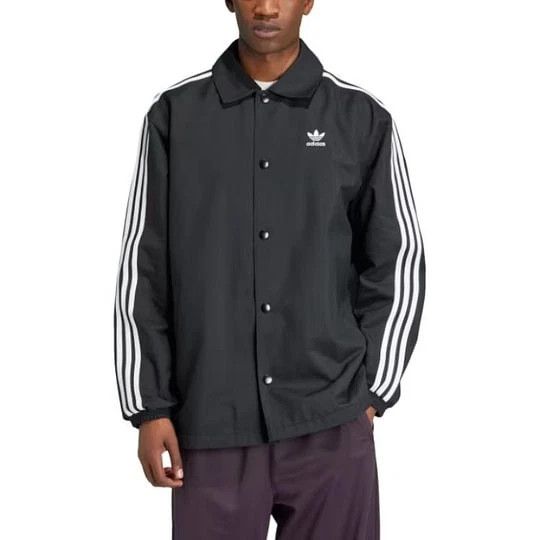 Adidas Adidas Originals Mesh Coach Jacket Black White Size US S / EU 44-46 / 1 - 2 Thumbnail