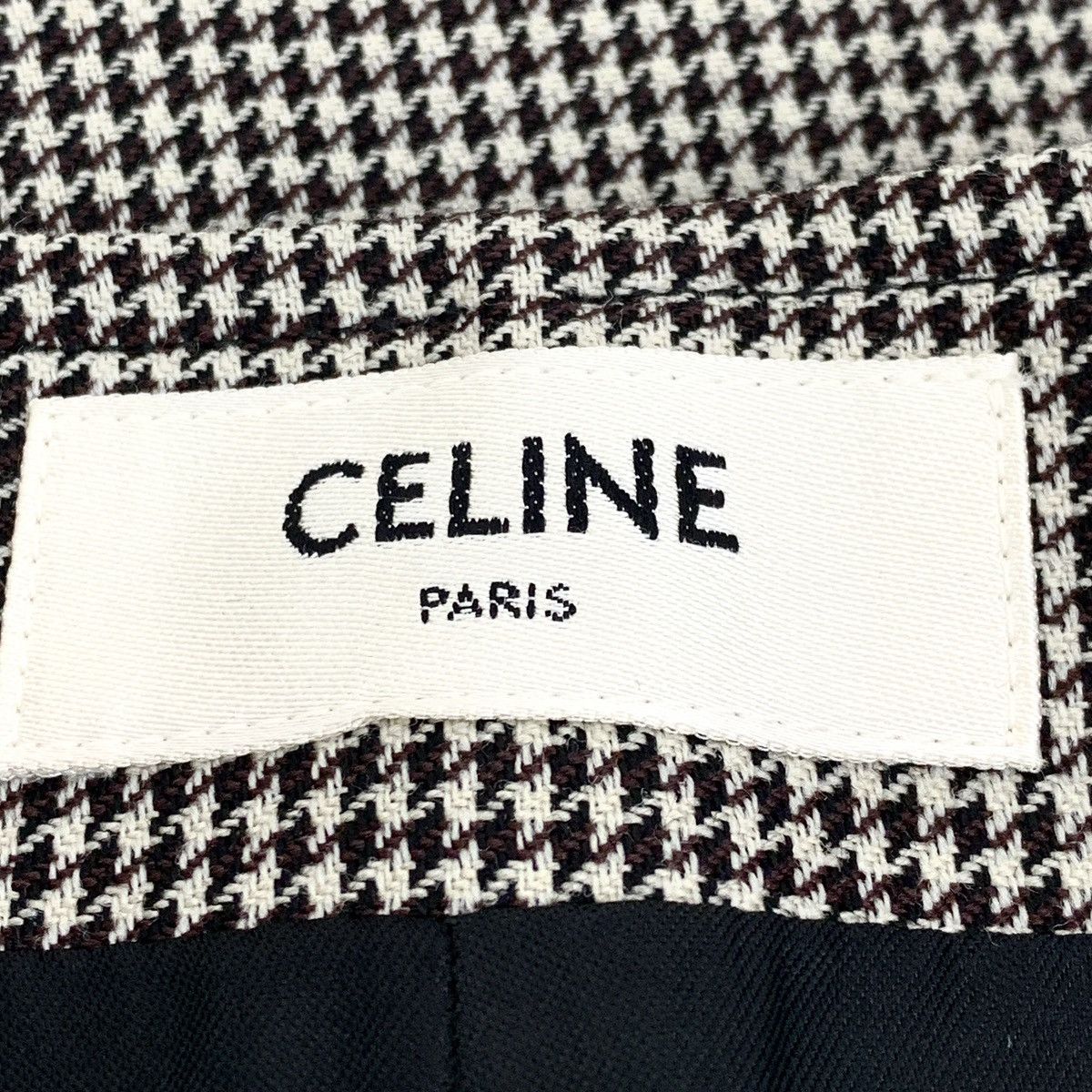 Celine Celine Houndstooth Wool Casual A-line Skirt K26WX Size 26" / US 2 / IT 38 - 5 Thumbnail