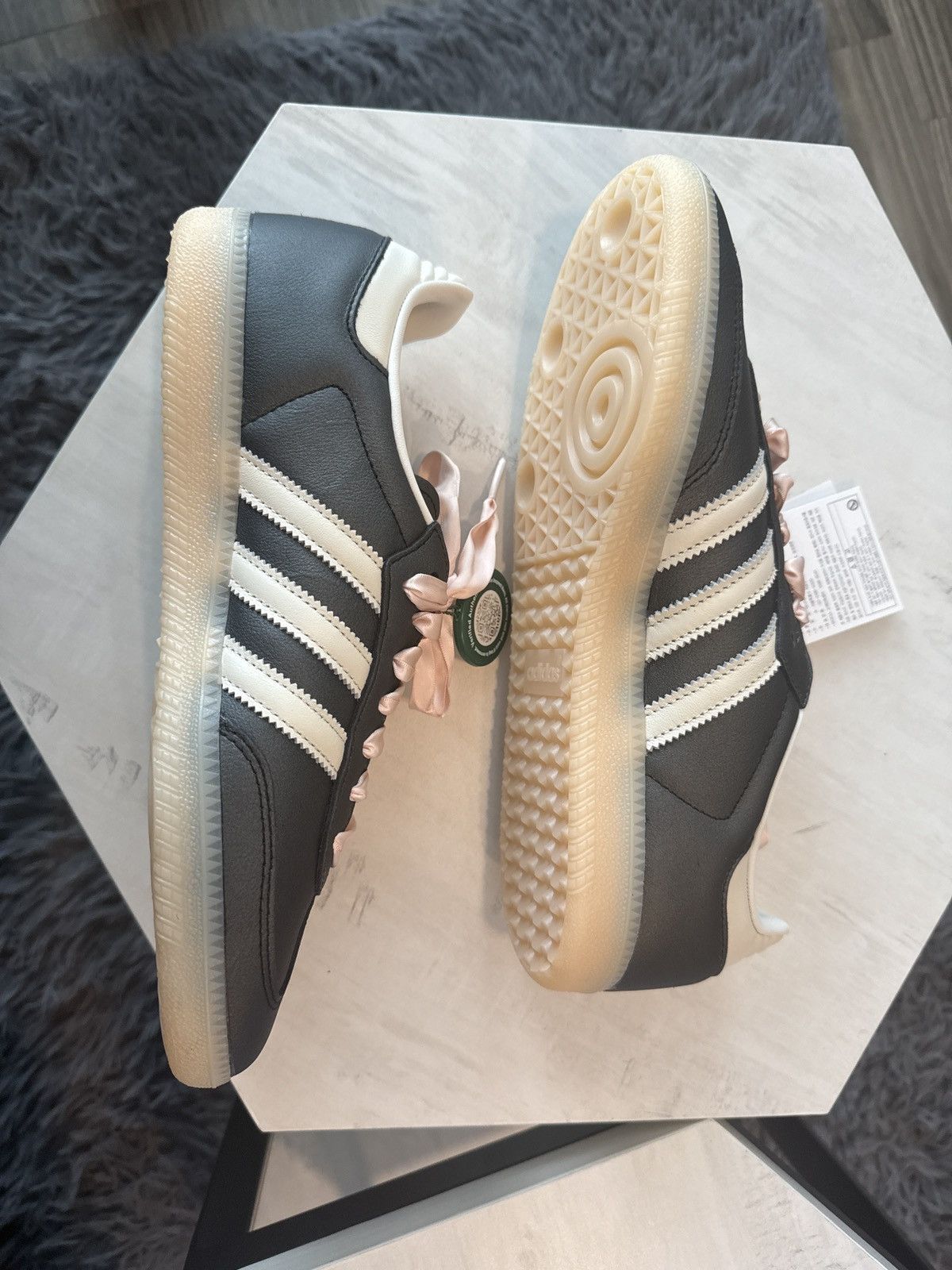 Adidas Sambas ‘Black Wonder Quartz Ribbon Laces’ Size US 10 / IT 40 - 3 Thumbnail