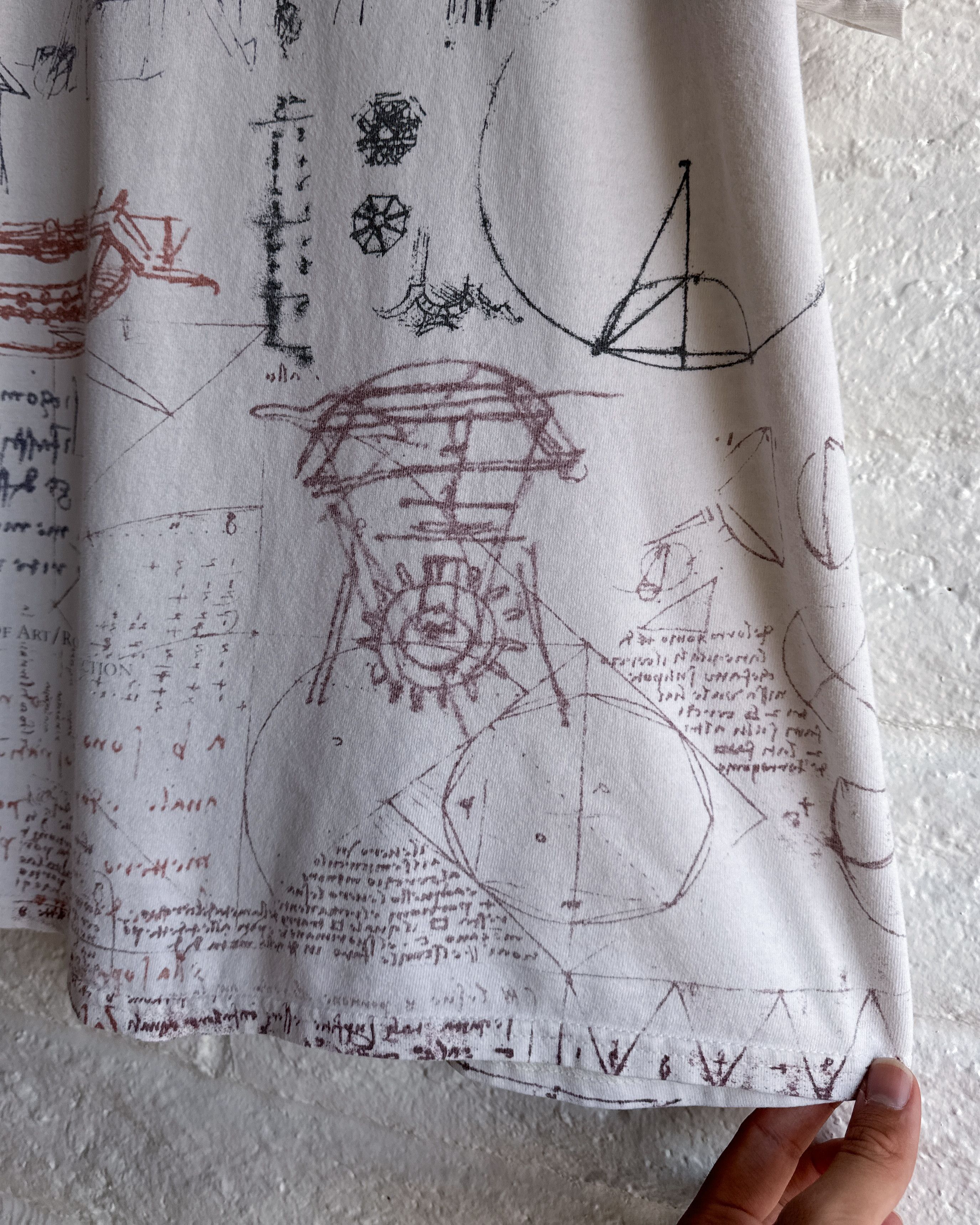 Vintage Vintage 90s Leonardo DaVinci T Shirt Men's XL AOP Scribble Size US XL / EU 56 / 4 - 5 Thumbnail