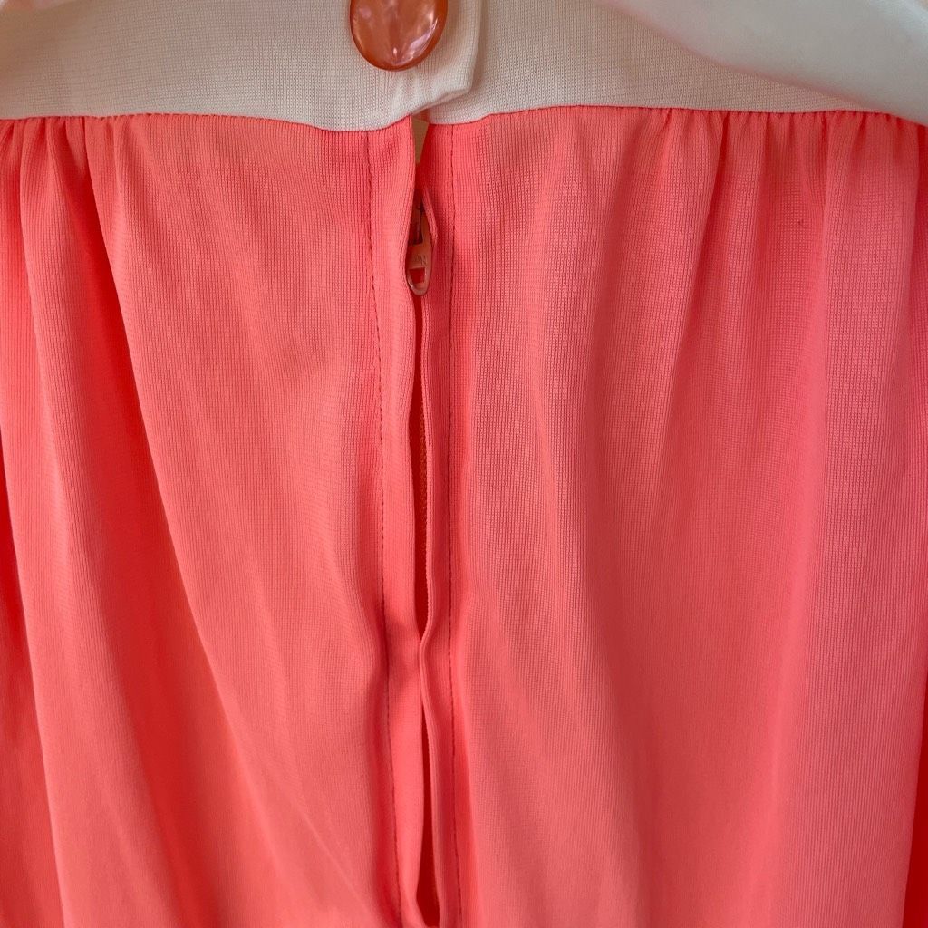 Vintage Vintage Sears Palazzo Wide Leg Jumpsuit Ivory Orange S 4 Size 26" / US 2 / IT 38 - 4 Thumbnail