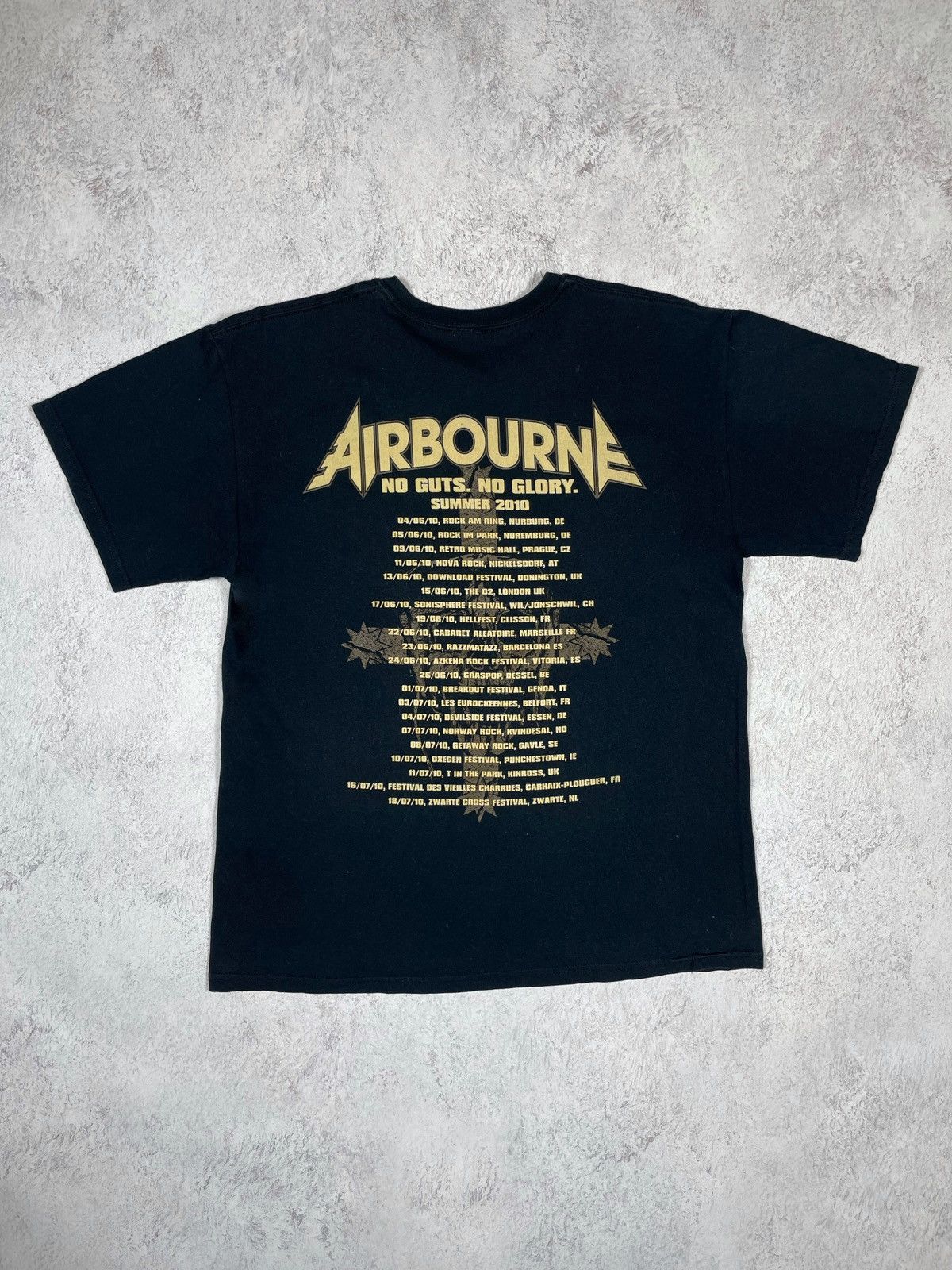 Band Tees Airbourne No Guts No Glory Europe Summer Tour 2010 T Shirt M Size US M / EU 48-50 / 2 - 4 Thumbnail