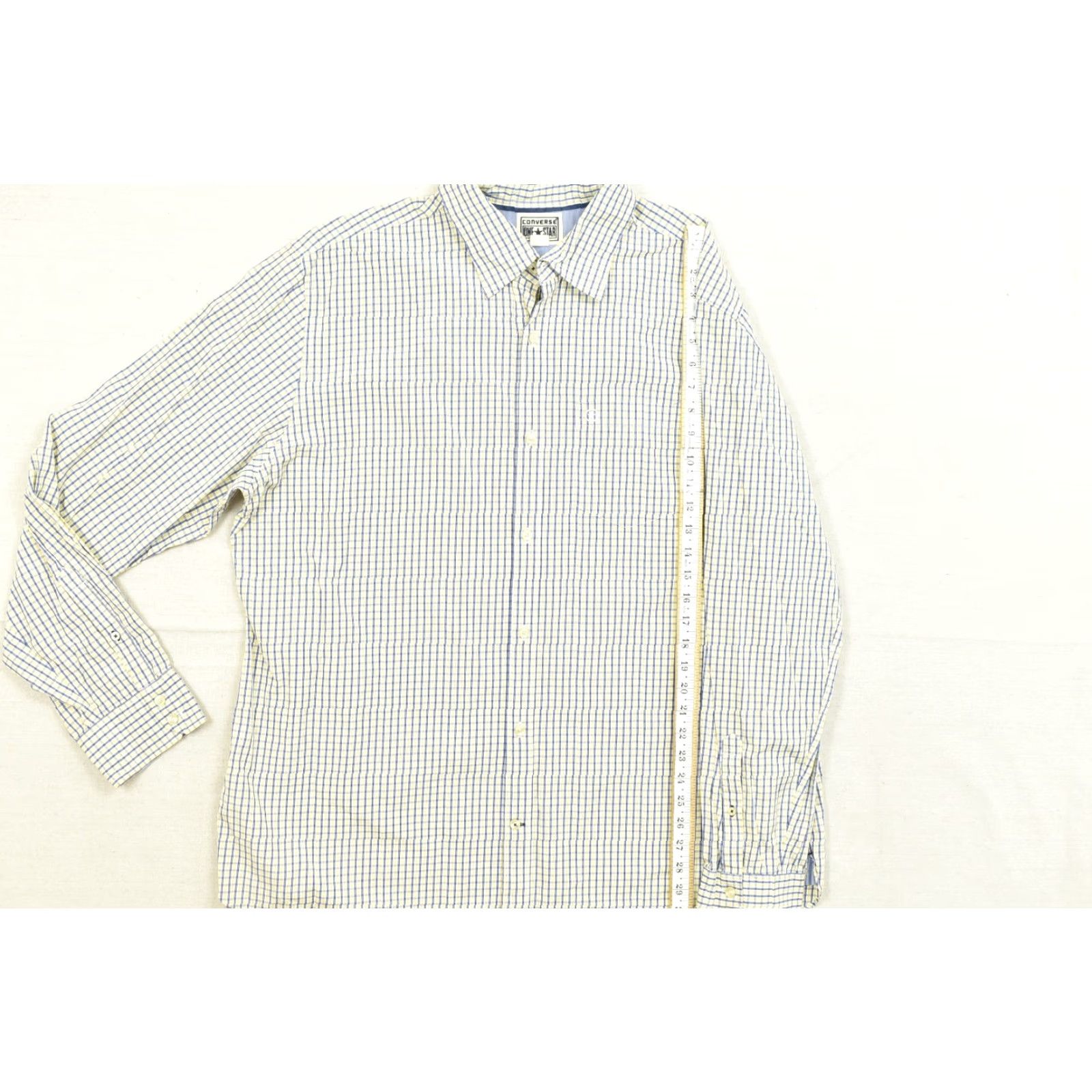 Converse Converse Shirt Men XXL Blue Plaid Check Long Sleeve Button-Down with Pockets Size US XXL / EU 58 / 5 - 5 Thumbnail