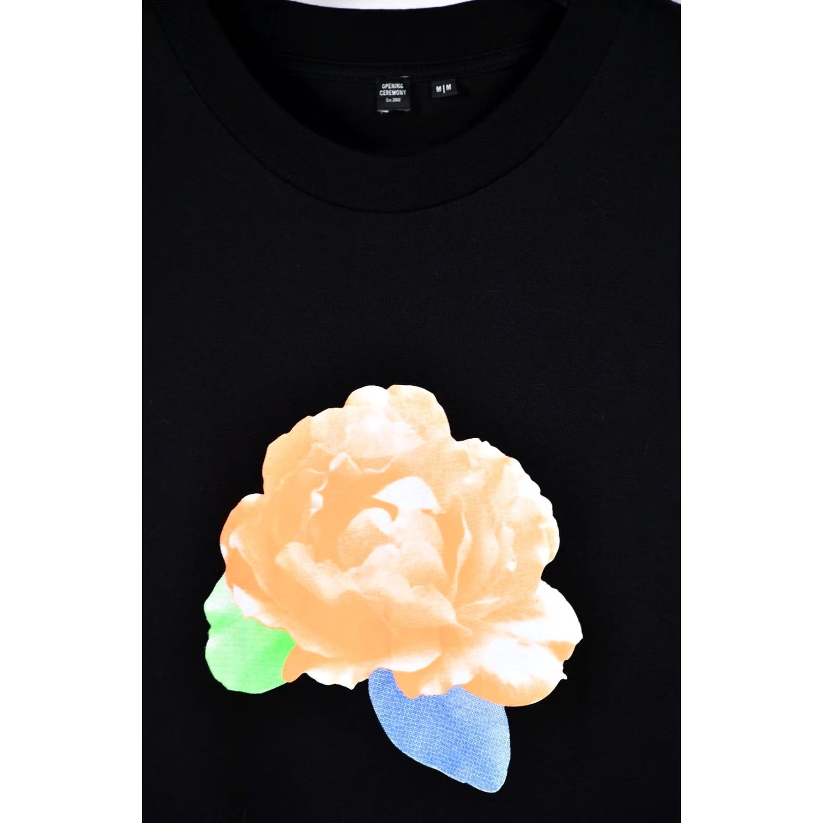 Opening Ceremony Opening Ceremony Flower Tee Black Men's M Shirt Short Sleeve Crew Neck 100% Cotton Vintage No Opening Ceremony Mens M Black Floral Tee Size US M / EU 48-50 / 2 - 3 Thumbnail