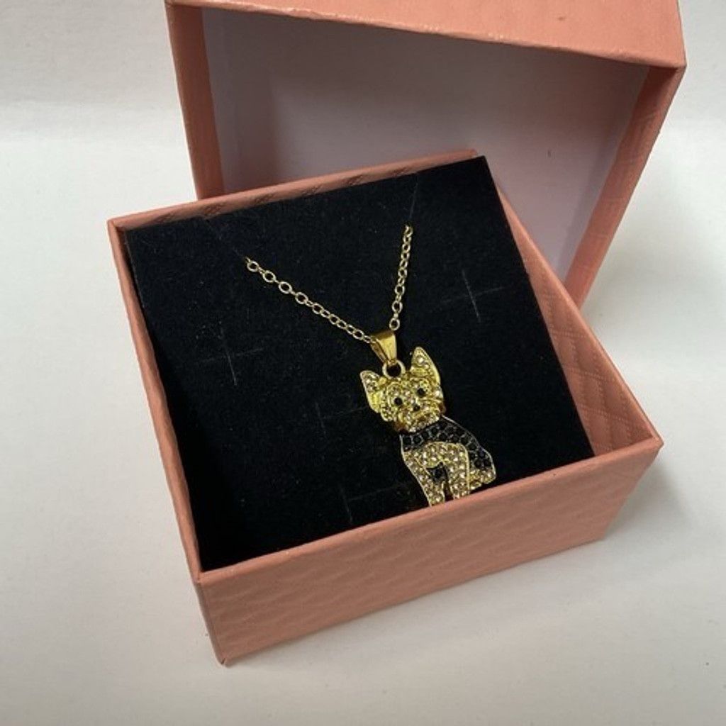 The Unbranded Brand NWT Gold Tone Necklace Yorkie Charm Pet Puppy Jewelry Gift Size ONE SIZE - 4 Thumbnail