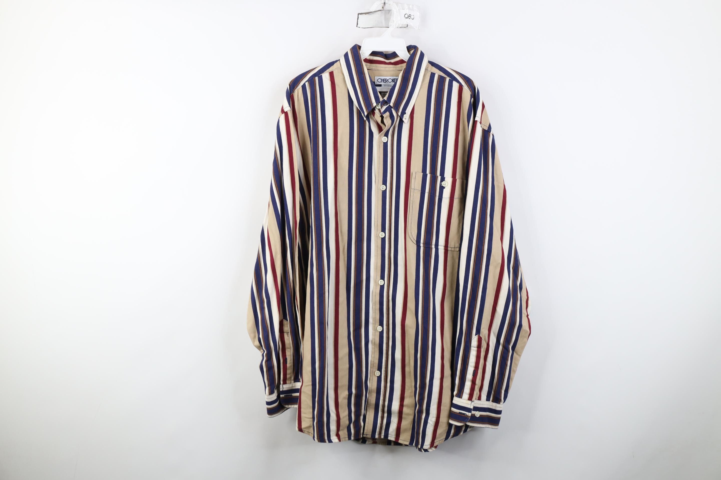 Vintage Vintage 90s Streetwear Block Collared Button Down Shirt Size US L / EU 52-54 / 3 - 1 Thumbnail