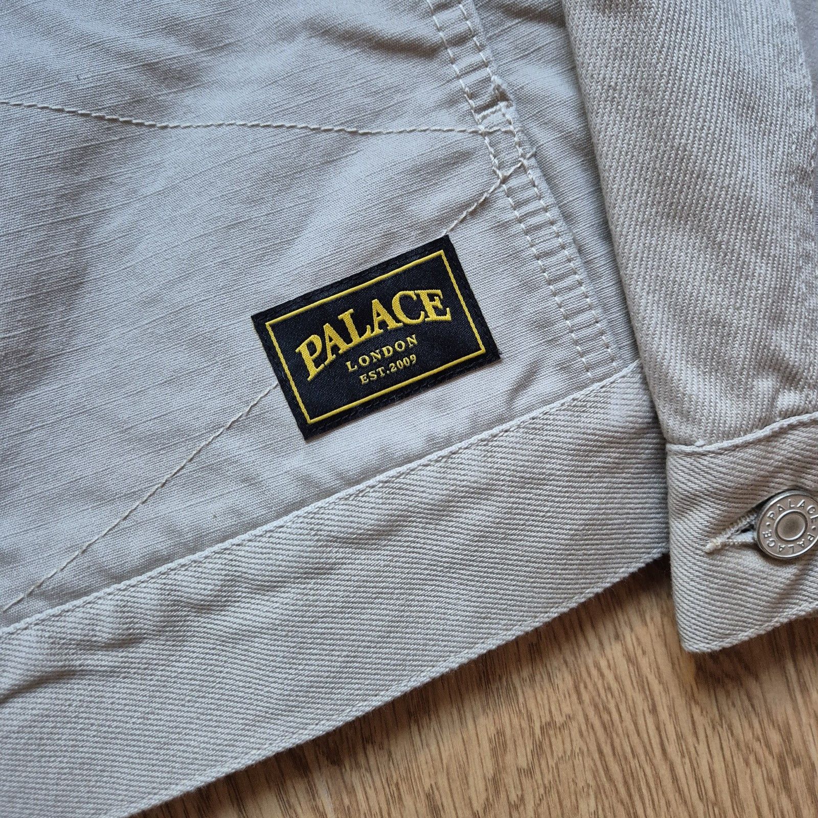 Palace Palace Panel Denim Jacket Stoney Grey Large Brand New FW24 Size US L / EU 52-54 / 3 - 6 Thumbnail