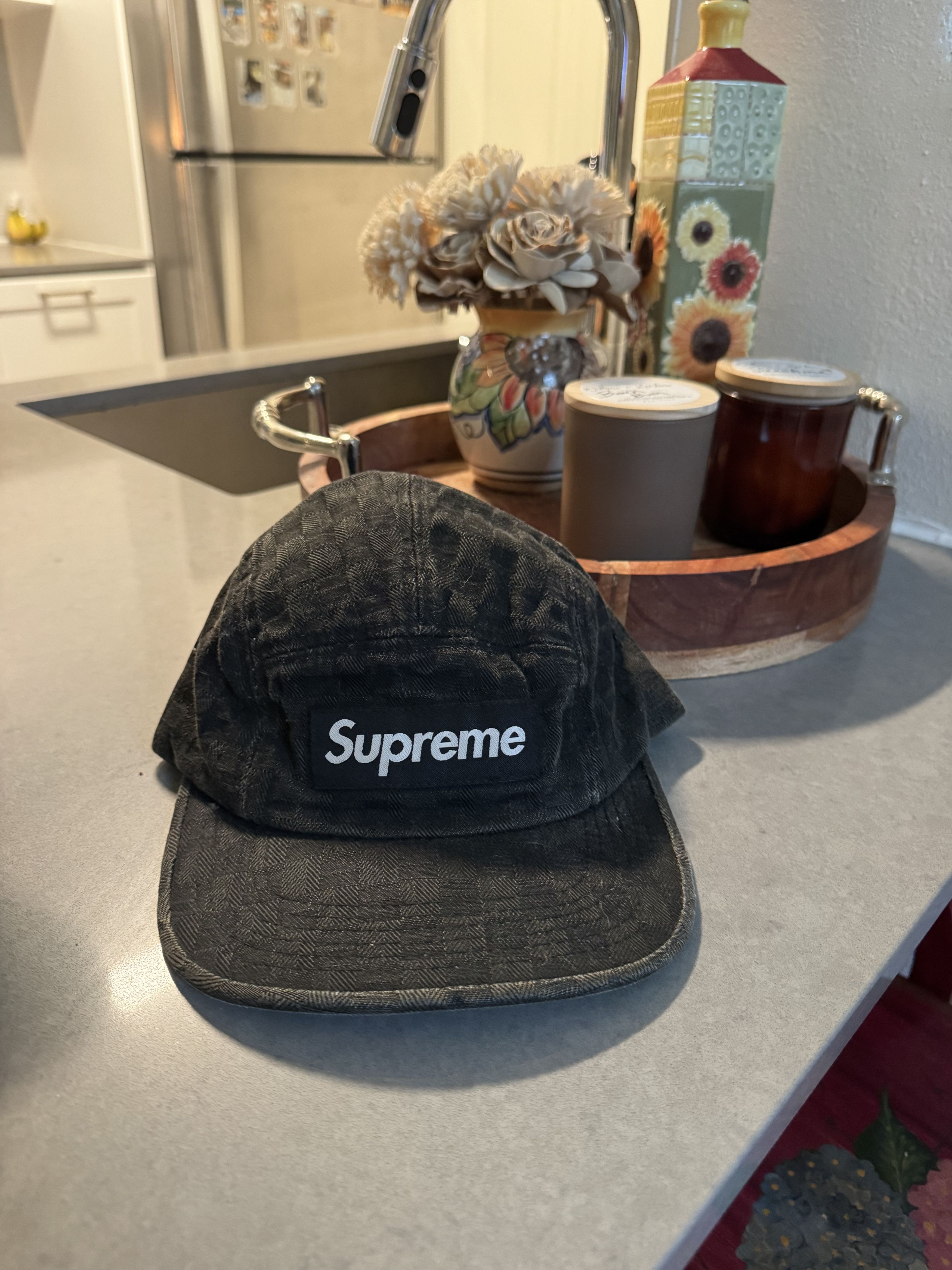 Supreme Surpeme Checker Camp Cap Size ONE SIZE - 1 Thumbnail