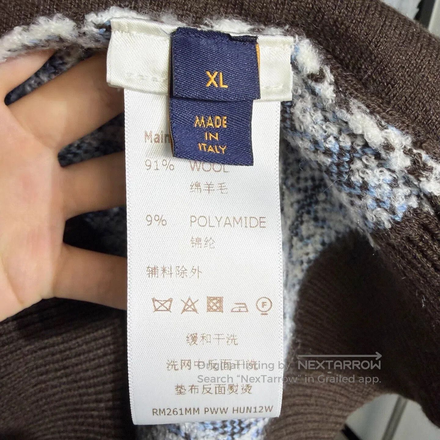 Louis Vuitton LV Knitted Cardigan with Houndstooth Design. Size US XL / EU 56 / 4 - 4 Thumbnail