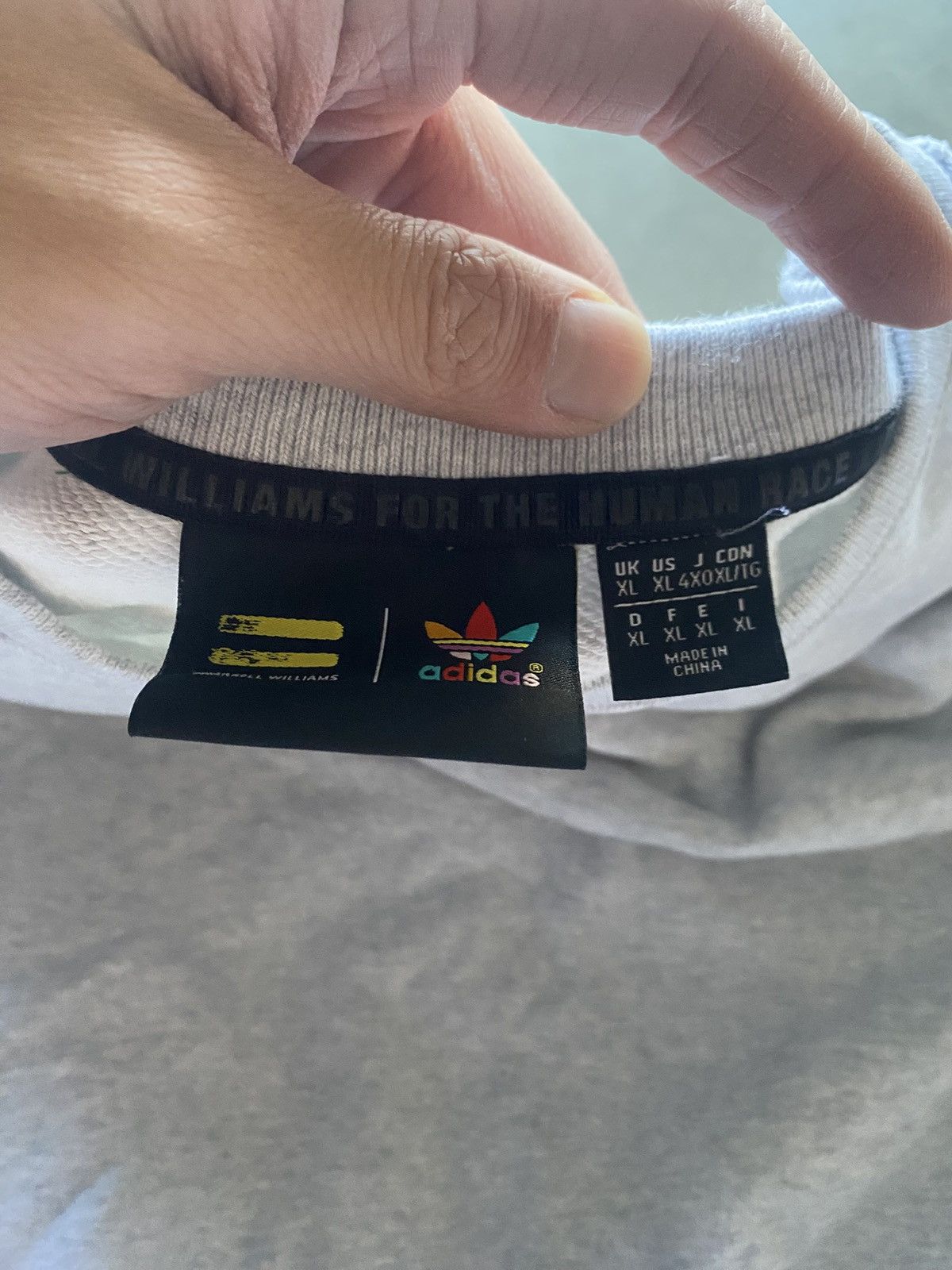 Humanrace Adidas Pharrell Humanrace Gray Sweatshirt Sweatpants Combo Size US XL / EU 56 / 4 - 4 Thumbnail