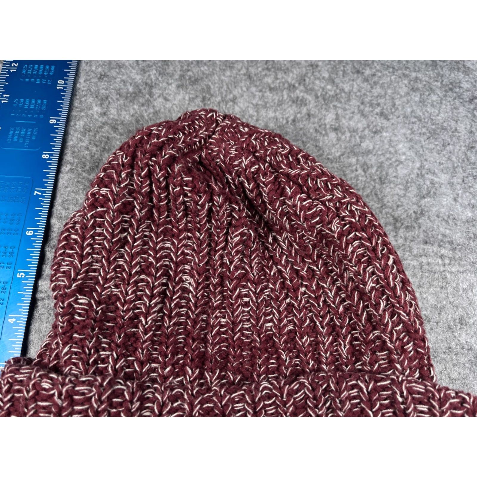 Vintage Love Your Melon Beanie Womens One Size Red Knit 100% Cotton Made USA Ski Hat/Beanie Mens Women Girls Size ONE SIZE - 3 Thumbnail