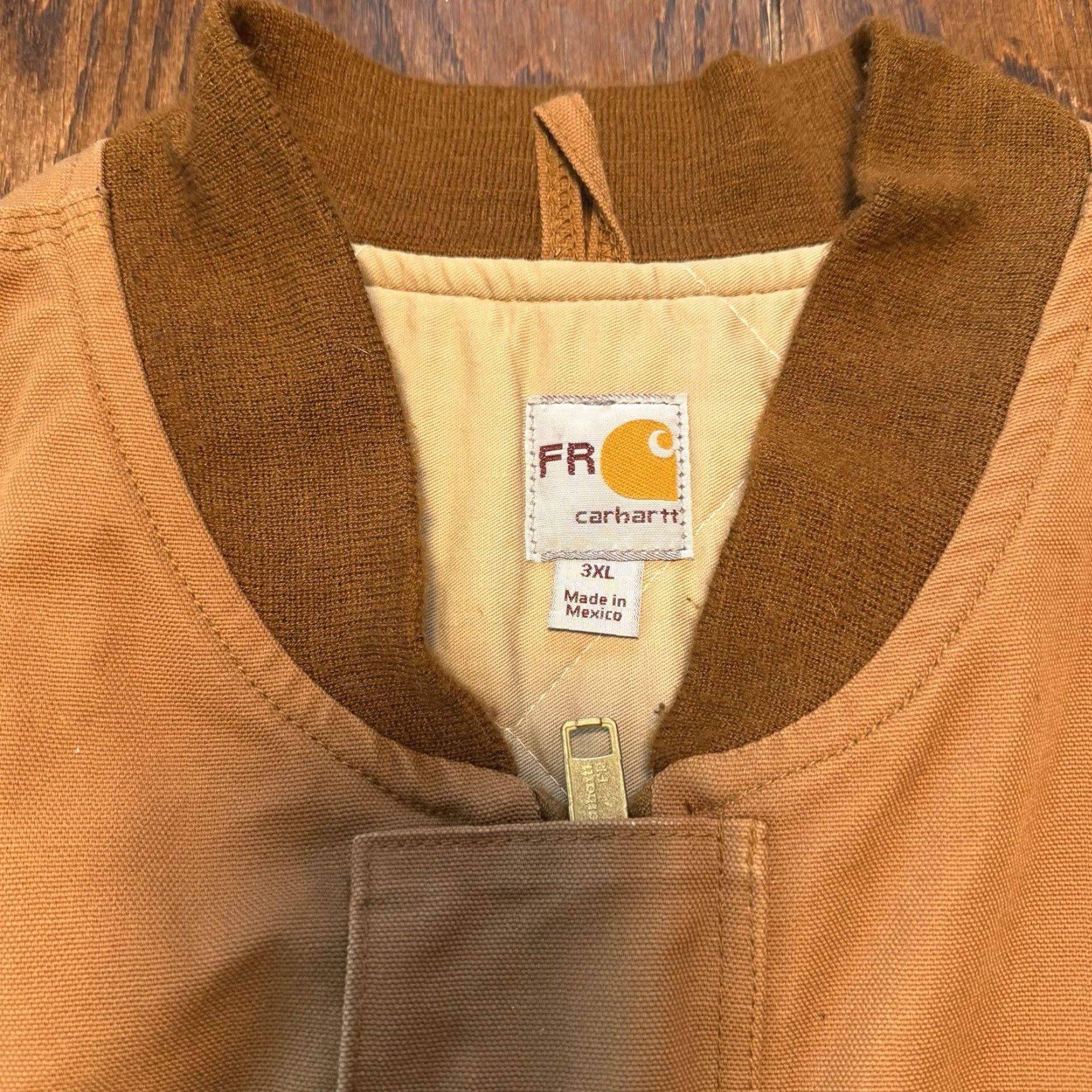 Carhartt Carhartt Vest FR Flame-Resistant Quilted Lined Duck Men 3XL FRV036 BRN USA Flag Size US XXL / EU 58 / 5 - 6 Thumbnail