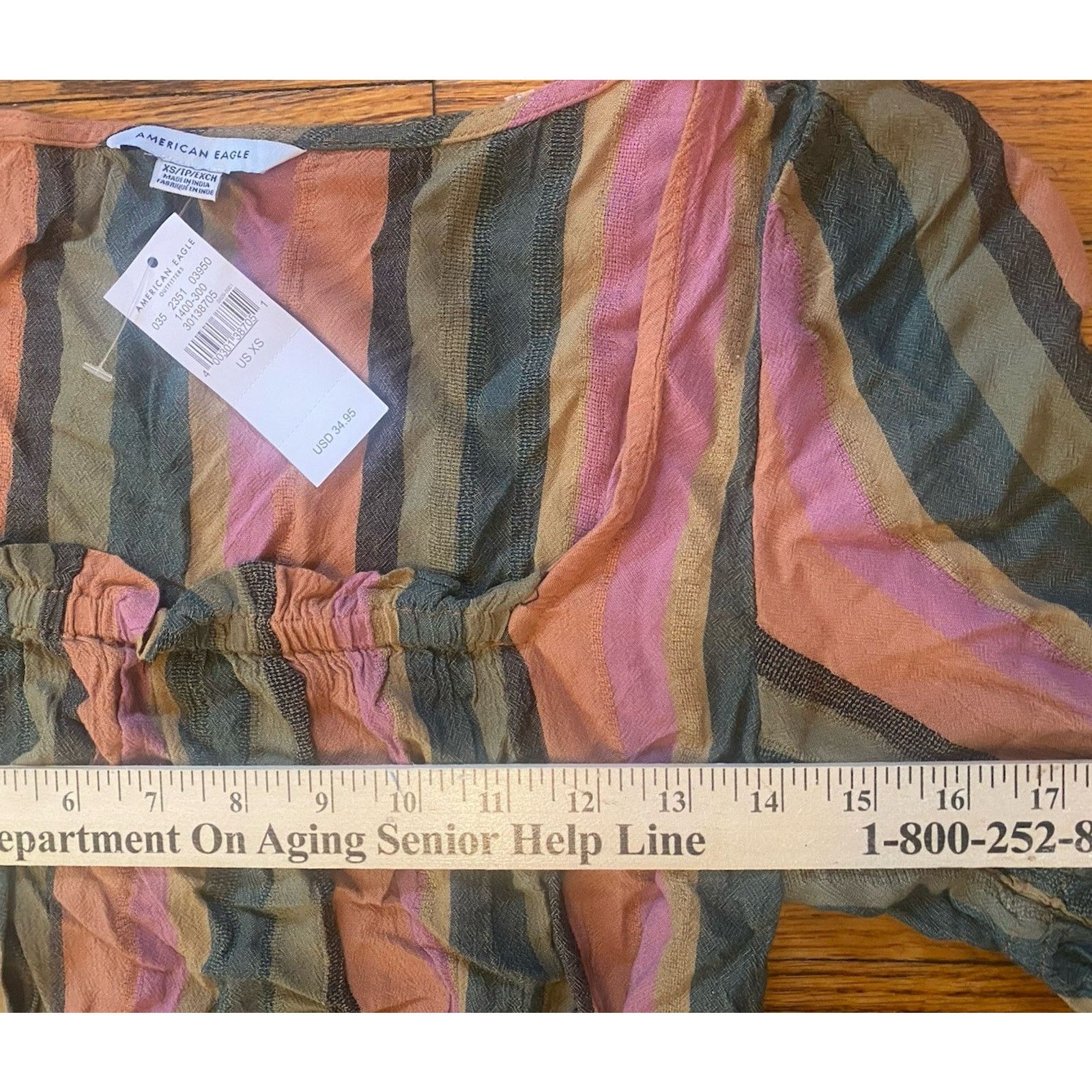 American Eagle Outfitters NWT American Eagle Midriff Top Women’s Shirt XS $35 Size XS / US 0-2 / IT 36-38 - 5 Thumbnail