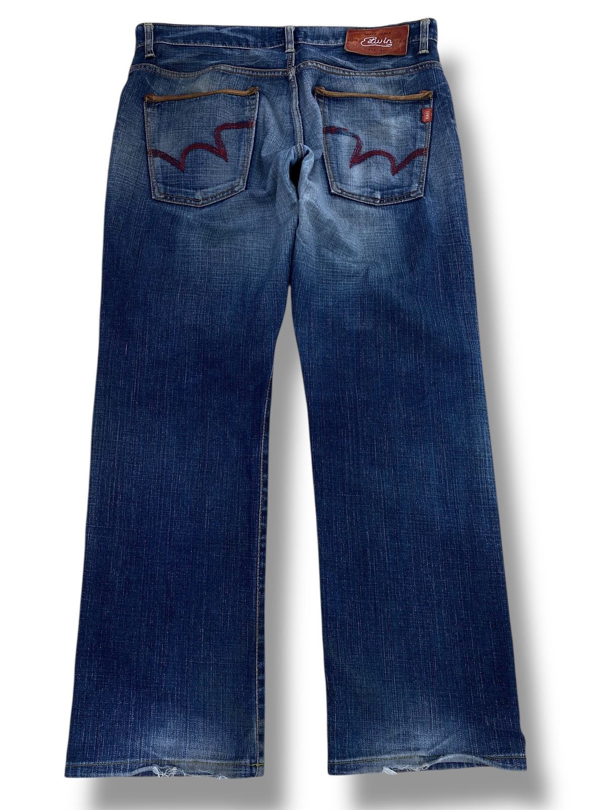 Edwin Edwin Mud Wash Ripped Style Loose Jean Size US 33 - 3 Thumbnail