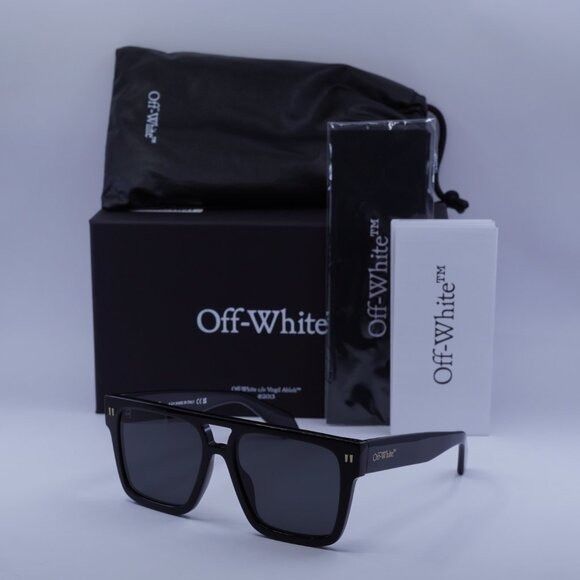 Off-White Off-White OERI133 SPRINGFIELD 1307 Sunglasses Black Square Size ONE SIZE - 11 Thumbnail