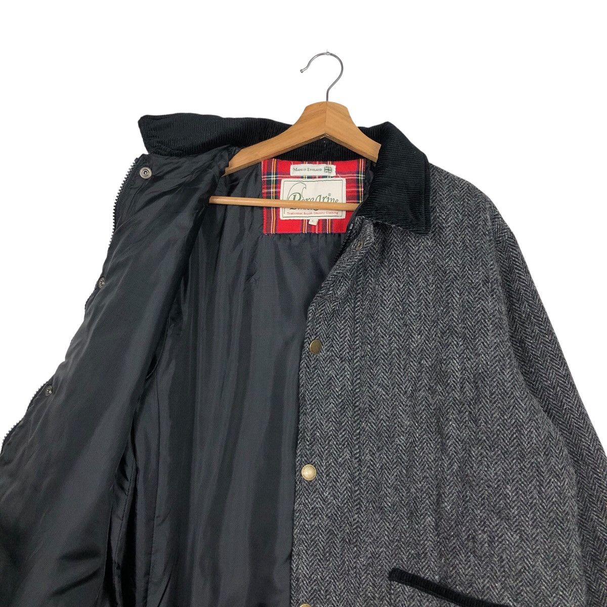 Harris Tweed 📌Vintage Chore Wool Jacket Quilted Peregrine Harris Tweed Size US L / EU 52-54 / 3 - 13 Thumbnail
