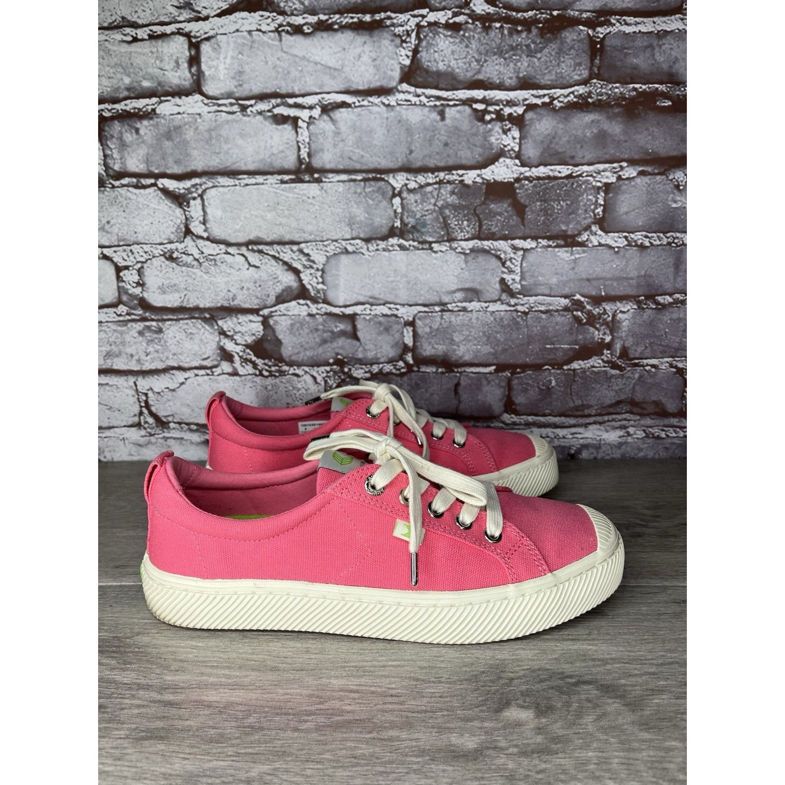 Frescobol Carioca Cariuma OCA Pink Lemonade Canvas Sneakers Shoes Women Sz 9M Size US 9 / EU 42 - 12 Thumbnail