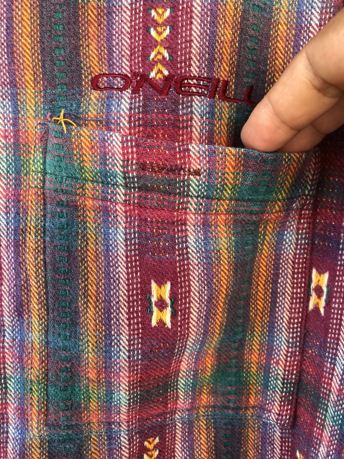 O'Neill × Vintage Vintage ONEILL Hoodie Button Heavy Shirt Size US L / EU 52-54 / 3 - 5 Thumbnail