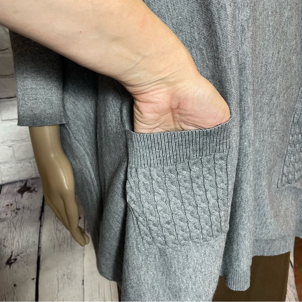 Other Escio Ponco Box Grey Viscose Sweater Size L/XL Size XL / US 12-14 / IT 48-50 - 5 Thumbnail