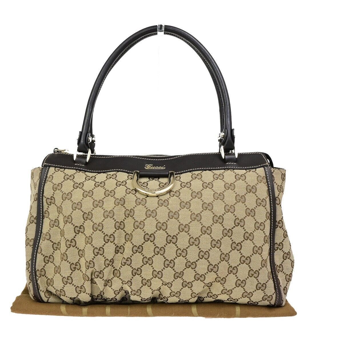 Gucci Abbey Beige Canvas Shoulder Bag (Pre-Owned) Size ONE SIZE - 1 Thumbnail