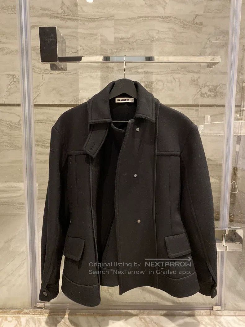 Jil Sander Jil Sander Black Cropped Women's Jacket Size S / US 4 / IT 40 - 1 Thumbnail