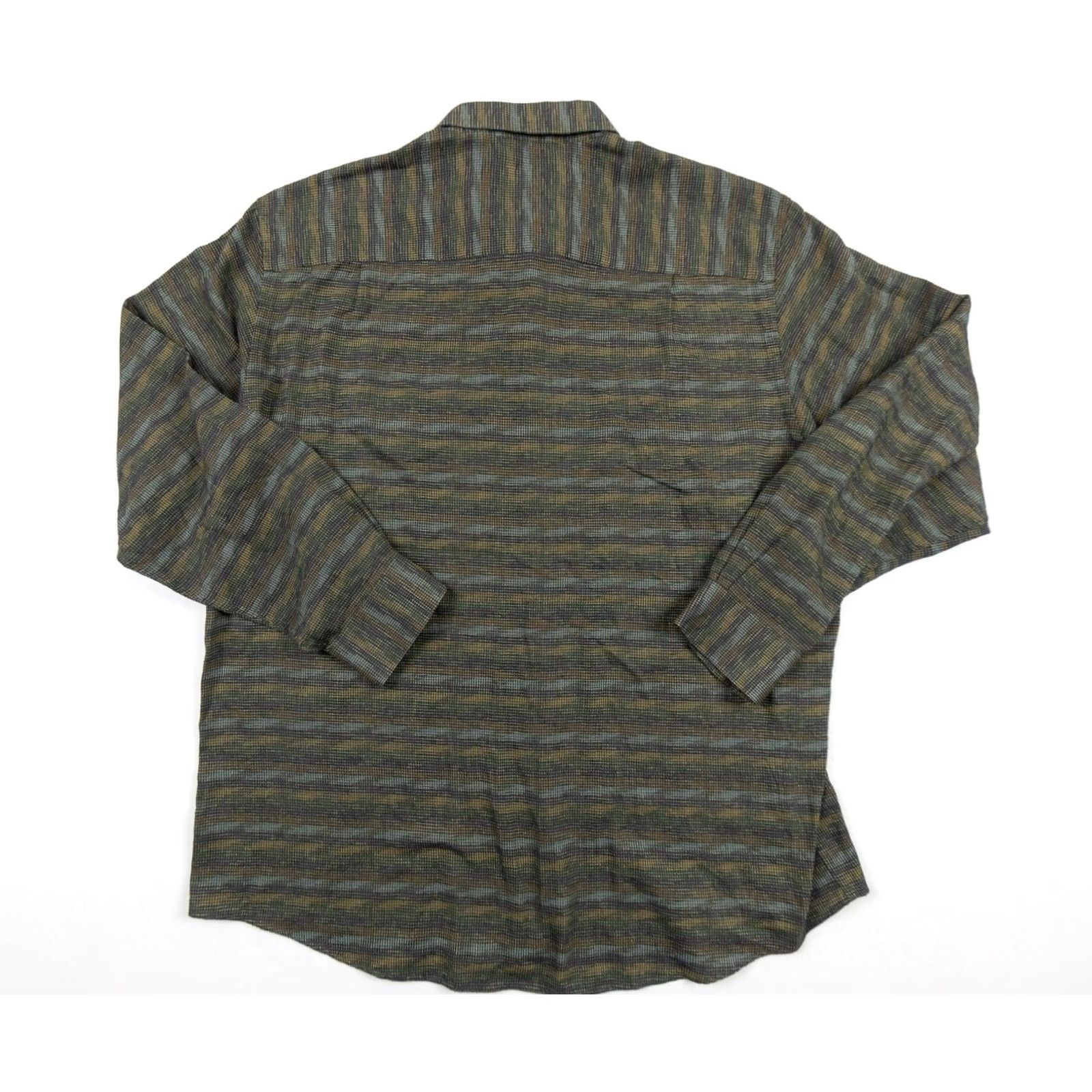 Vintage VINTAGE Jhane Barnes Shirt Mens XL Green Button-Up Woven Japan Abstract Shirt Size US XL / EU 56 / 4 - 6 Thumbnail