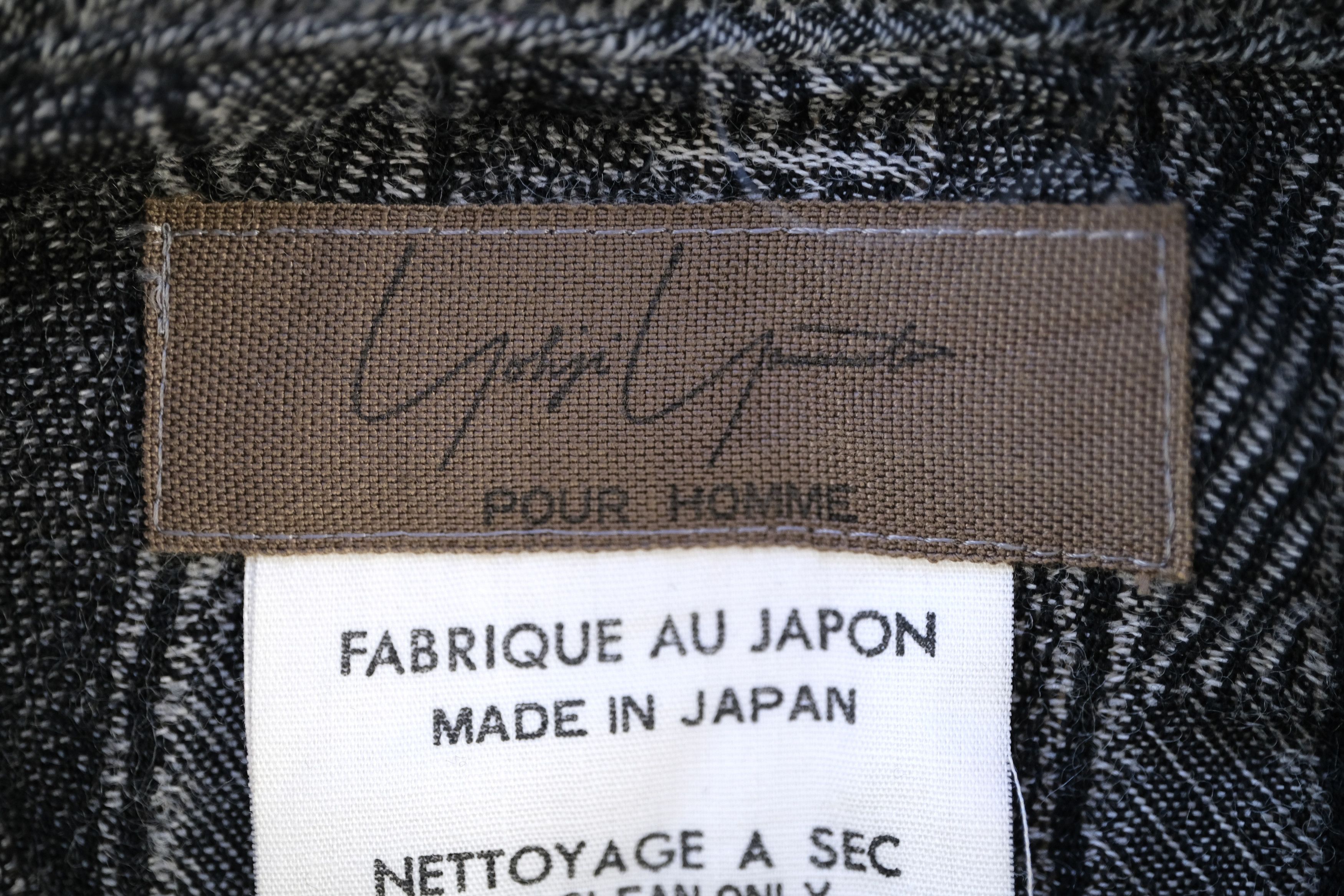 Yohji Yamamoto *RARE* Yohji Yamato Jacquard Stand Collar Shirt Size US L / EU 52-54 / 3 - 9 Thumbnail