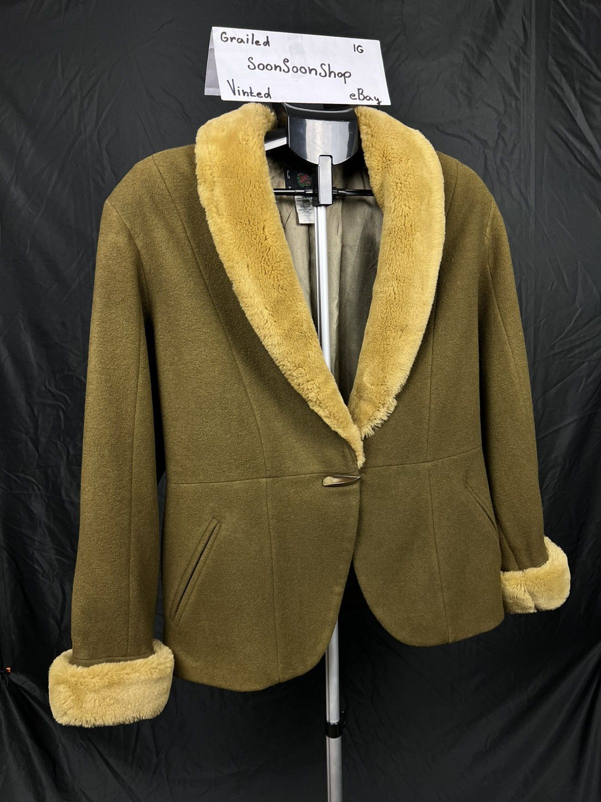 Kenzo KENZO City Vintage Wool Jacket Faux Fur Collar France 80s 90 Size S / US 4 / IT 40 - 2 Thumbnail