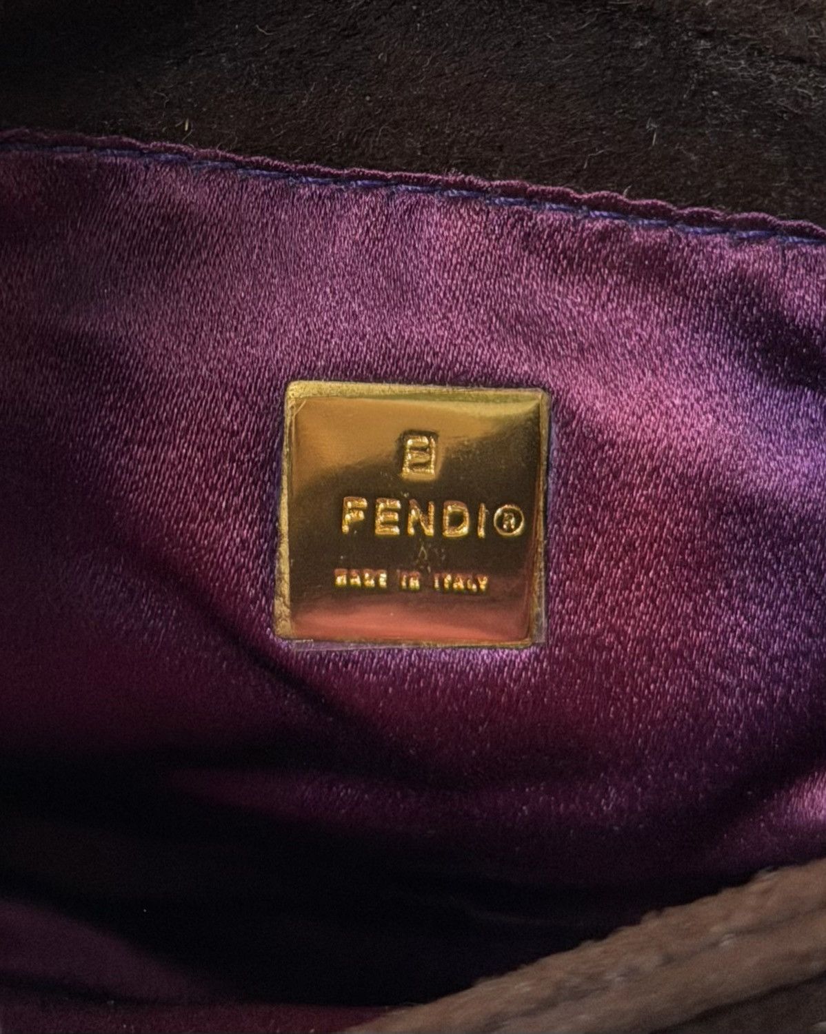 Fendi FENDI Spring Summer 1999 Suede & Leather Mini Croissant Bag Size ONE SIZE - 7 Thumbnail
