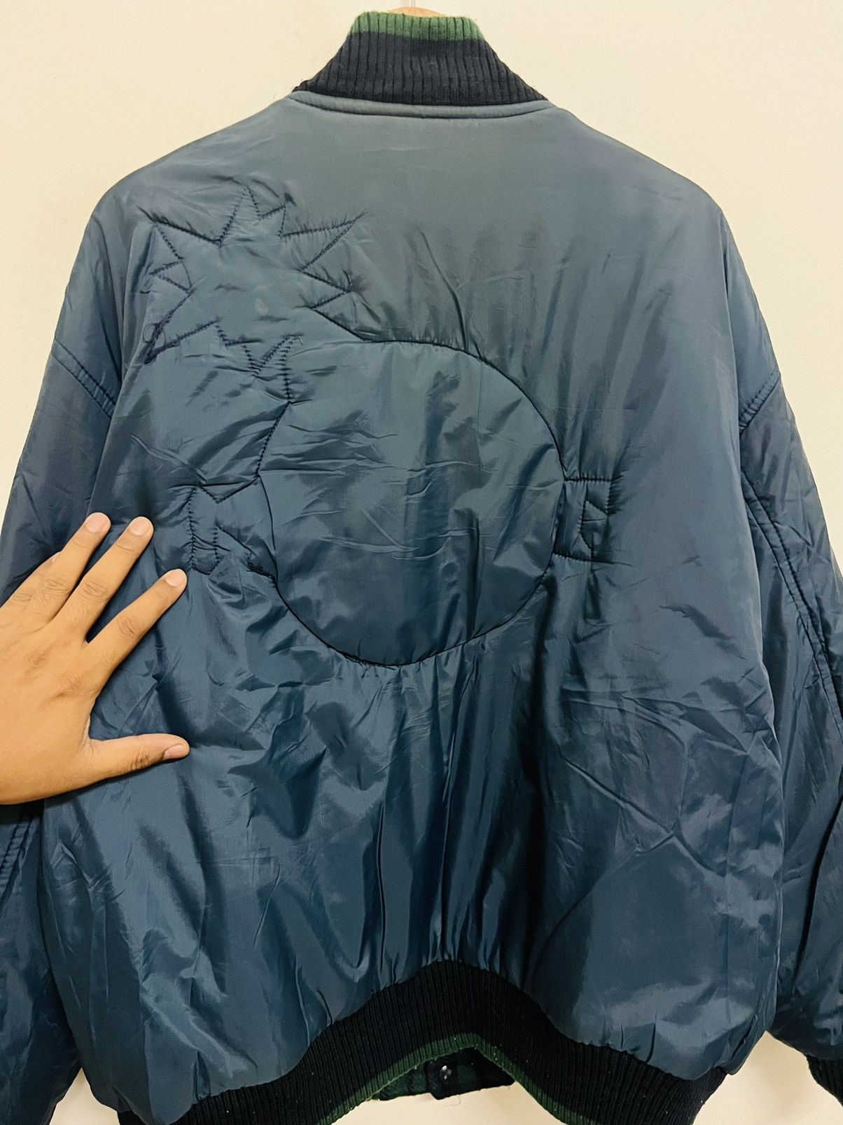 Vintage Vintage 80s Reversible Thump! Varsity Bomber Jacket Size US XL / EU 56 / 4 - 23 Thumbnail