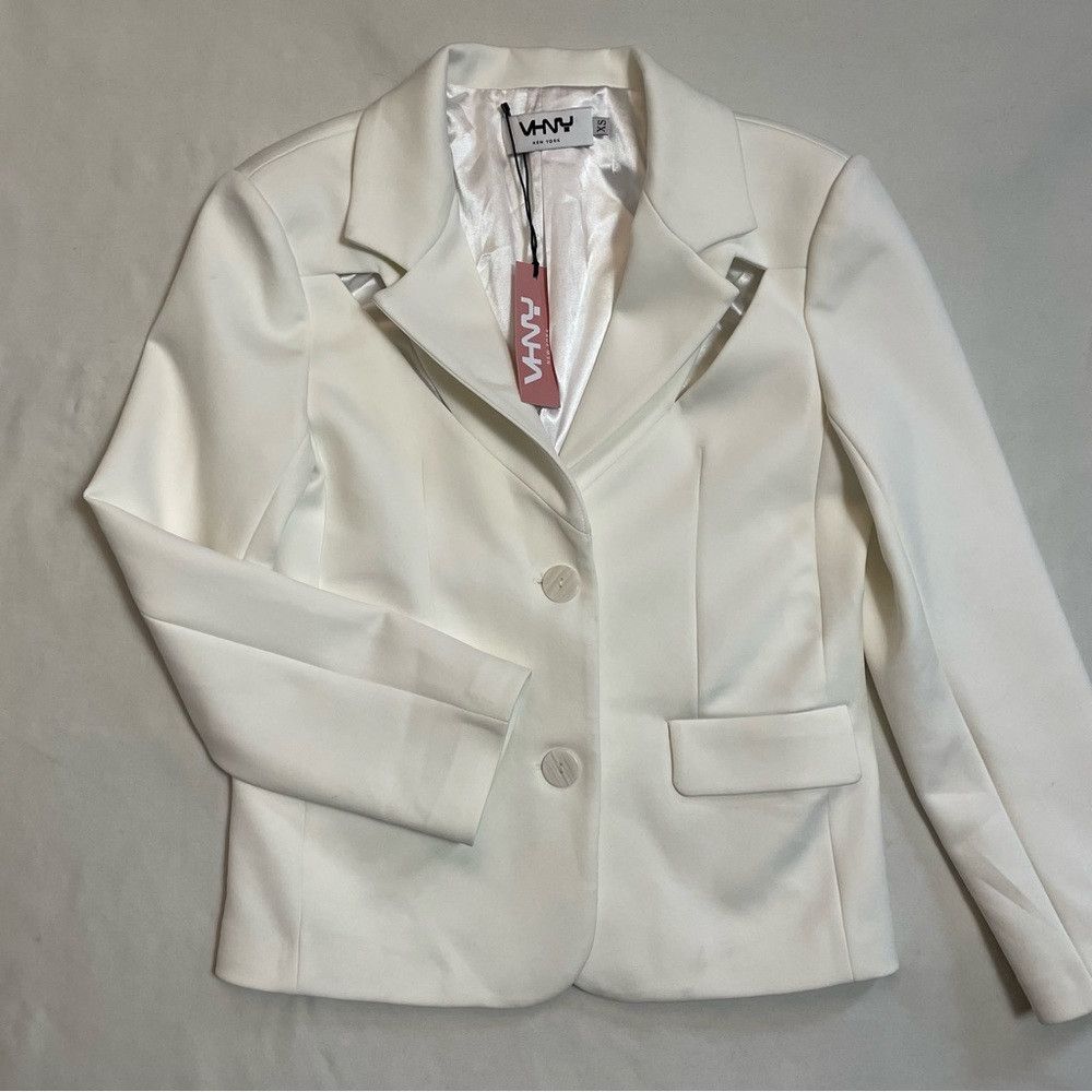 Other NWT New VHNY White Cut Out Blazer Jacket Size XS Size XS / US 0-2 / IT 36-38 - 9 Thumbnail