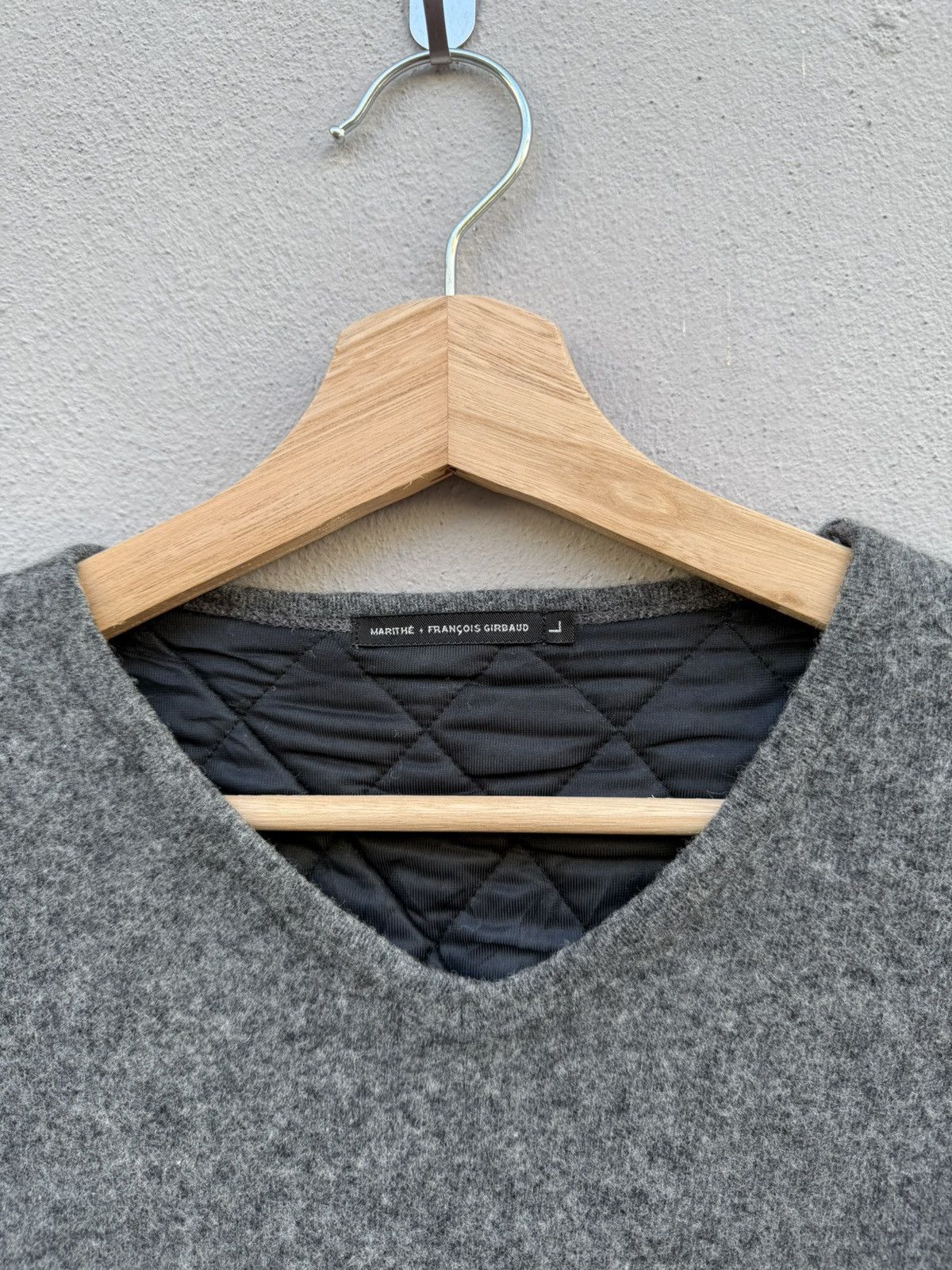 Marithe + Francois Girbaud MFG Short Mohair Wool Quilted Jumper Size L / US 10 / IT 46 - 5 Thumbnail