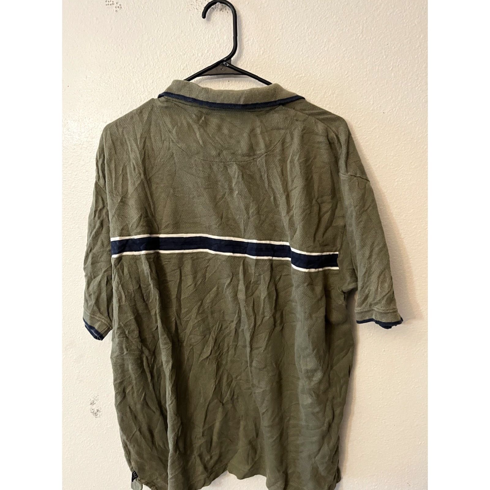 American Eagle Outfitters American Eagle Polo Shirt Mens XL Short Sleeve Green Stripe Size US XL / EU 56 / 4 - 3 Thumbnail