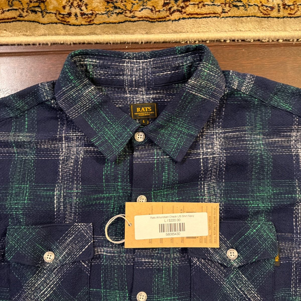 RATS JAPAN Rats Amundsen Cotton Check Shirt - Blue Size US L / EU 52-54 / 3 - 2 Thumbnail