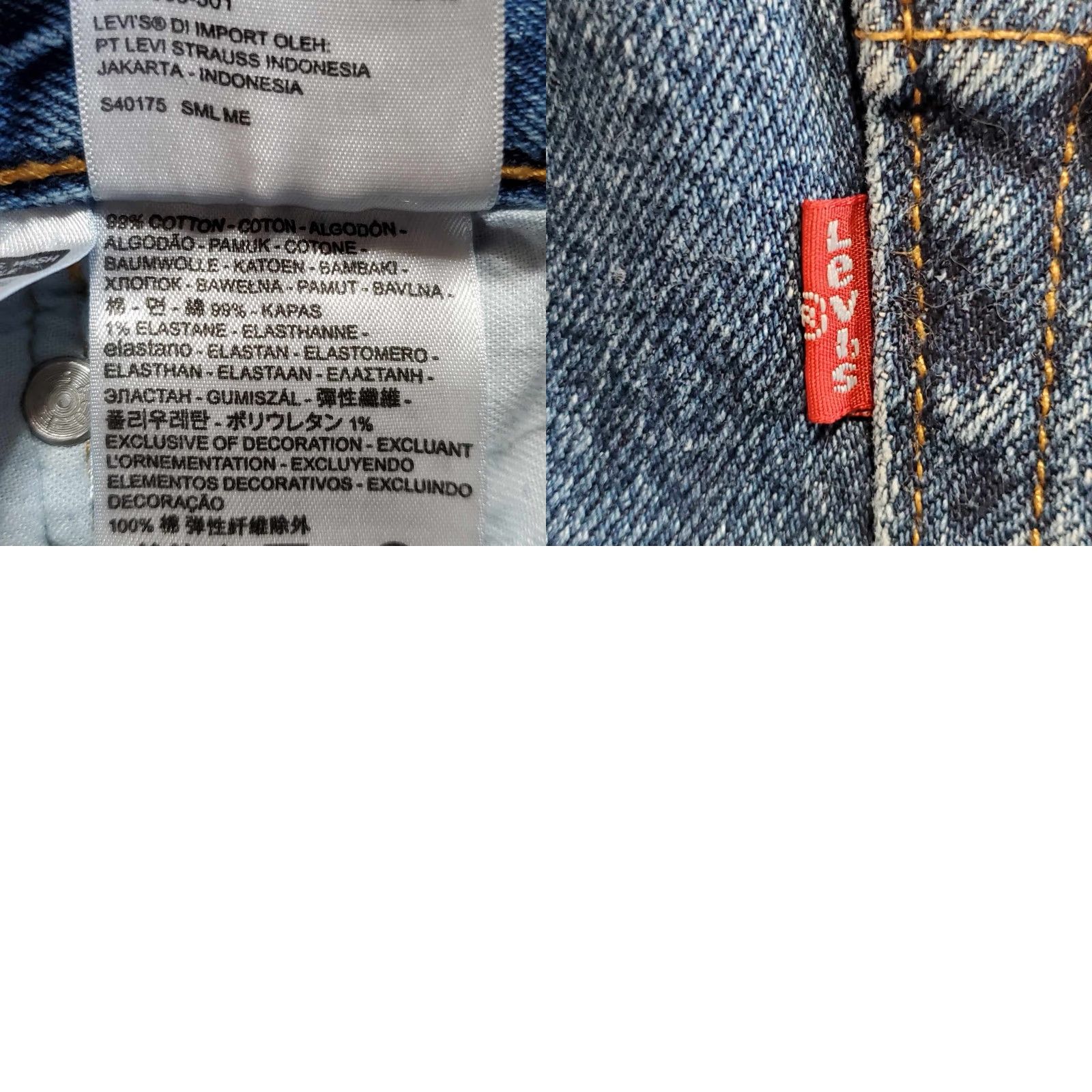 Levi's Levis Jeans 34 x 31 Blue Mens Regular Jeans 34 Blue Straight Mens Size US 34 / EU 50 - 8 Thumbnail
