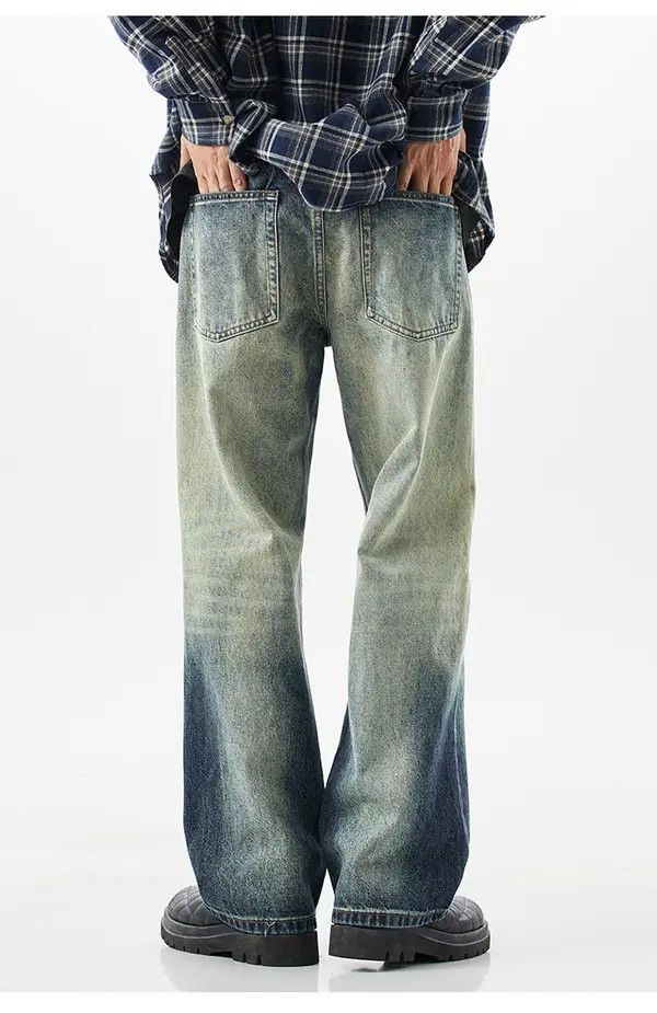 Japanese Brand Vintage loose straight casual versatile gradient jeans Size US 32 / EU 48 - 4 Thumbnail
