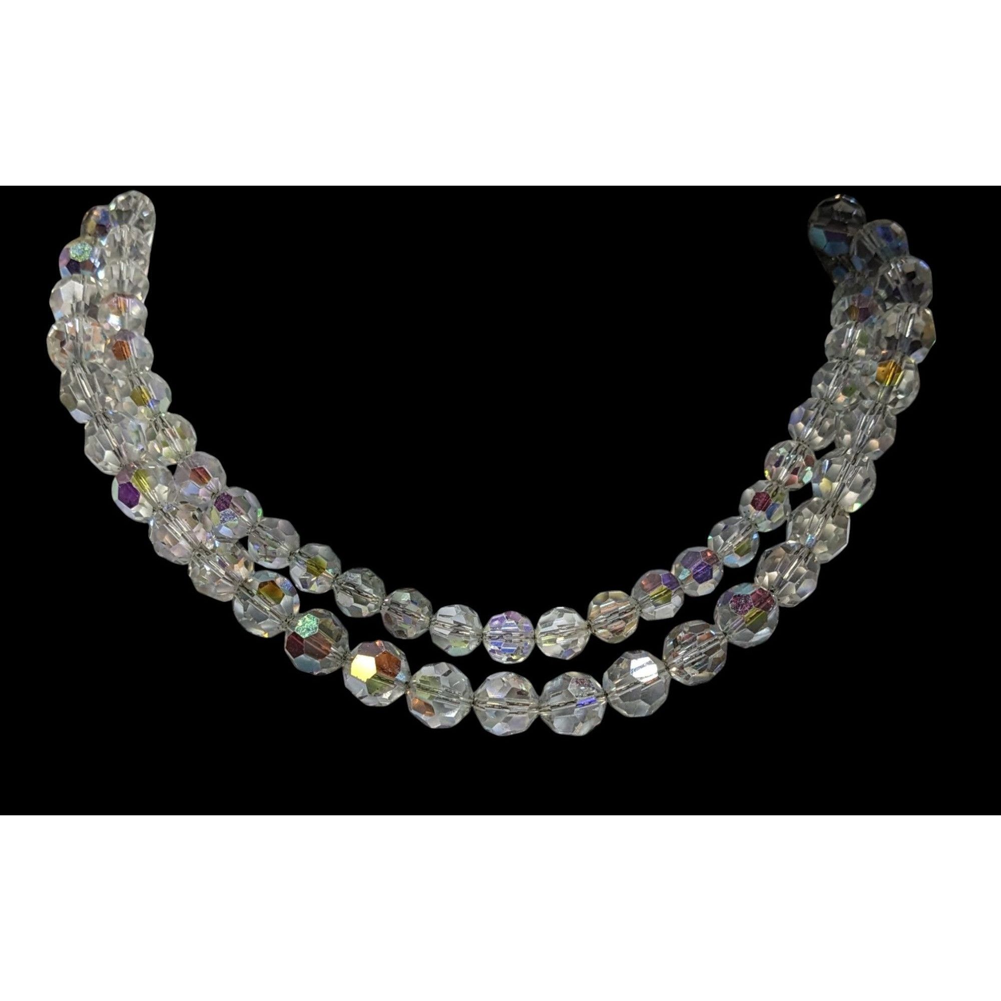 Other Vintage Double-Strand Aurora Borealis Crystal Bead Necklace Size ONE SIZE - 2 Thumbnail