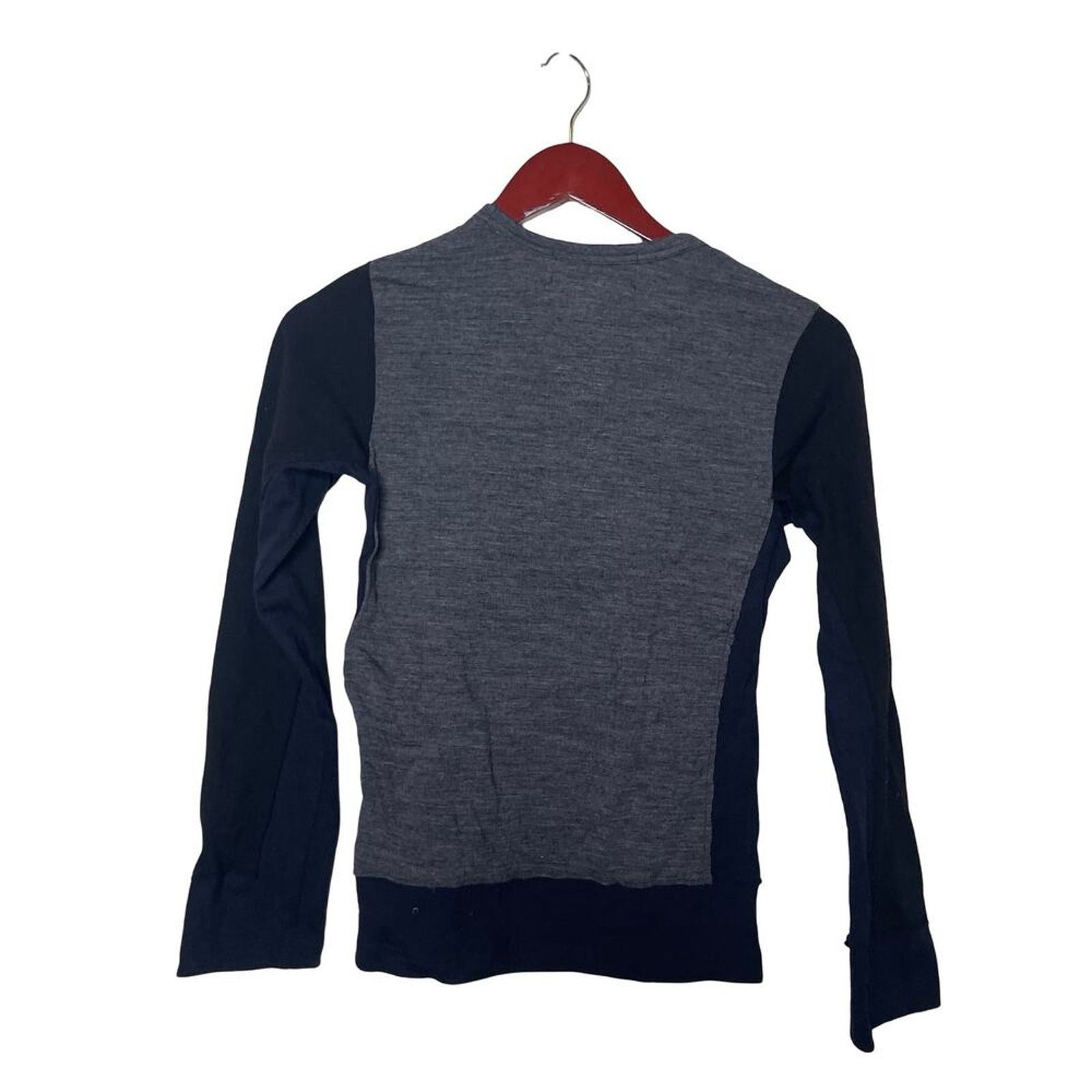 Comme des Garcons H&M Comme des Garcons navy grey color block wool pullover Size US S / EU 44-46 / 1 - 3 Thumbnail