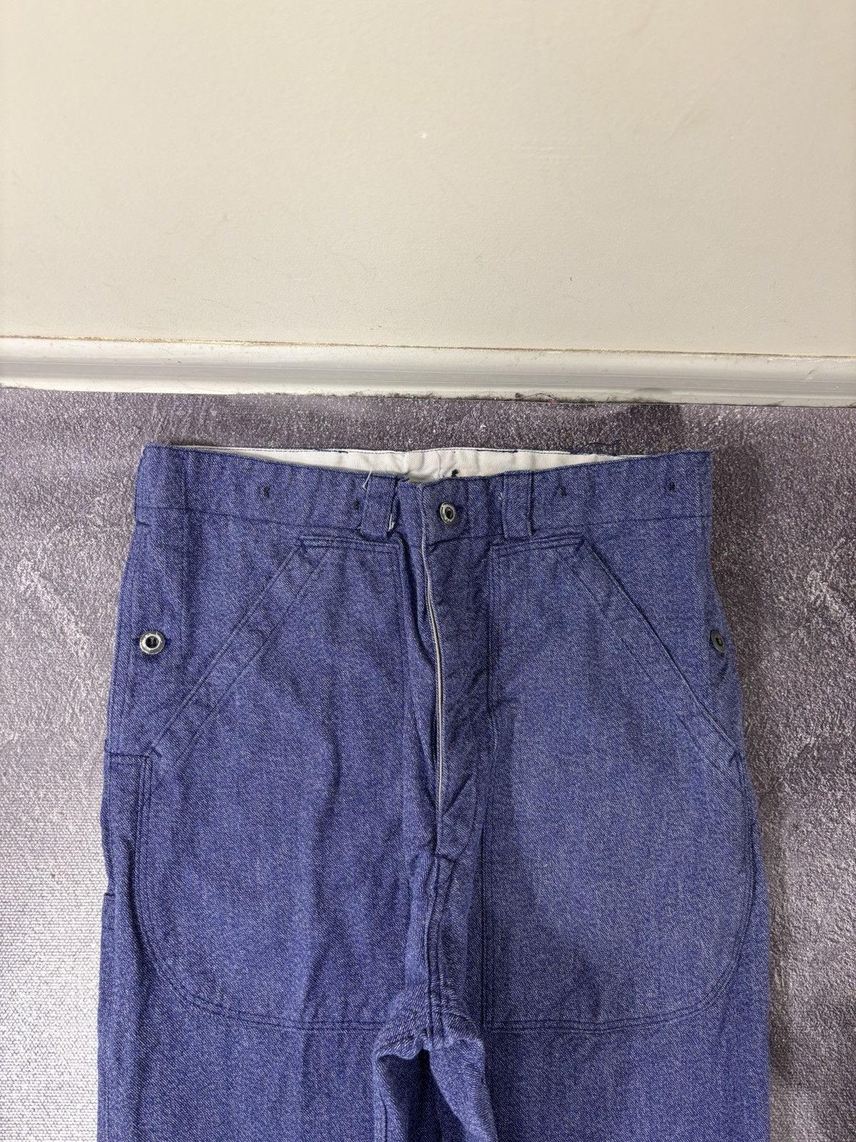 Other Vintage 70s French Workwear Bleu de Travail Jacket & Pants Size US L / EU 52-54 / 3 - 7 Thumbnail