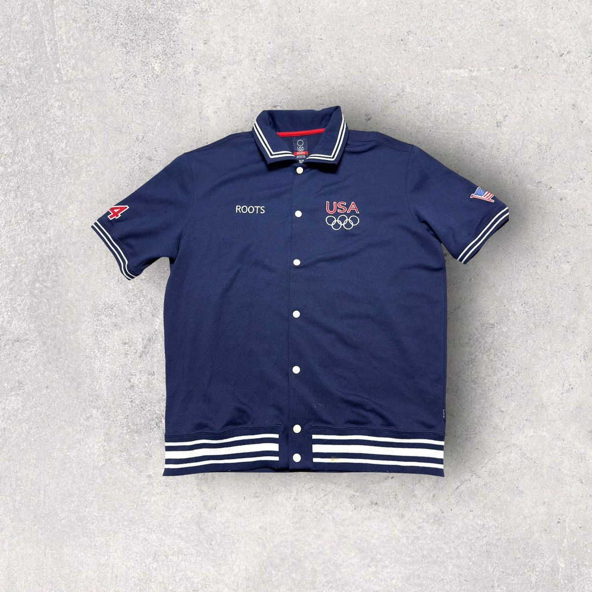 Roots × USA Olympics × Vintage Vintage Team USA Basketball warm up shirt Size US XL / EU 56 / 4 - 1 Thumbnail