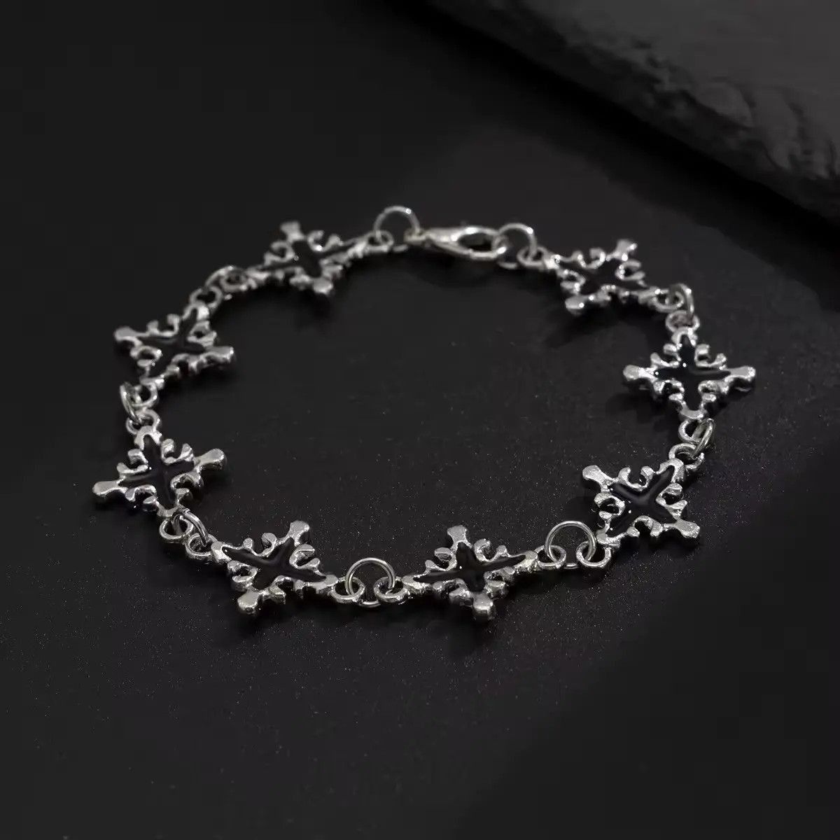 Other Gothic Punk Vintage Cross Charm Bracelet Size ONE SIZE - 8 Thumbnail