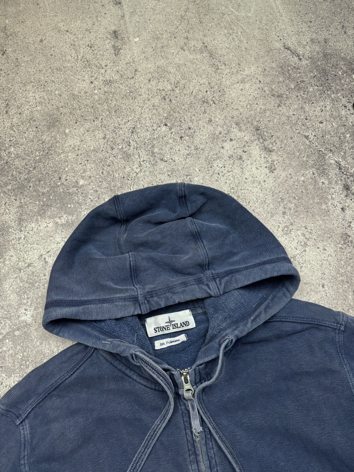 Stone Island Vintage Stone Island Garment Dyed Zip Hoodie Washed Blue Y2K Size US M / EU 48-50 / 2 - 5 Thumbnail