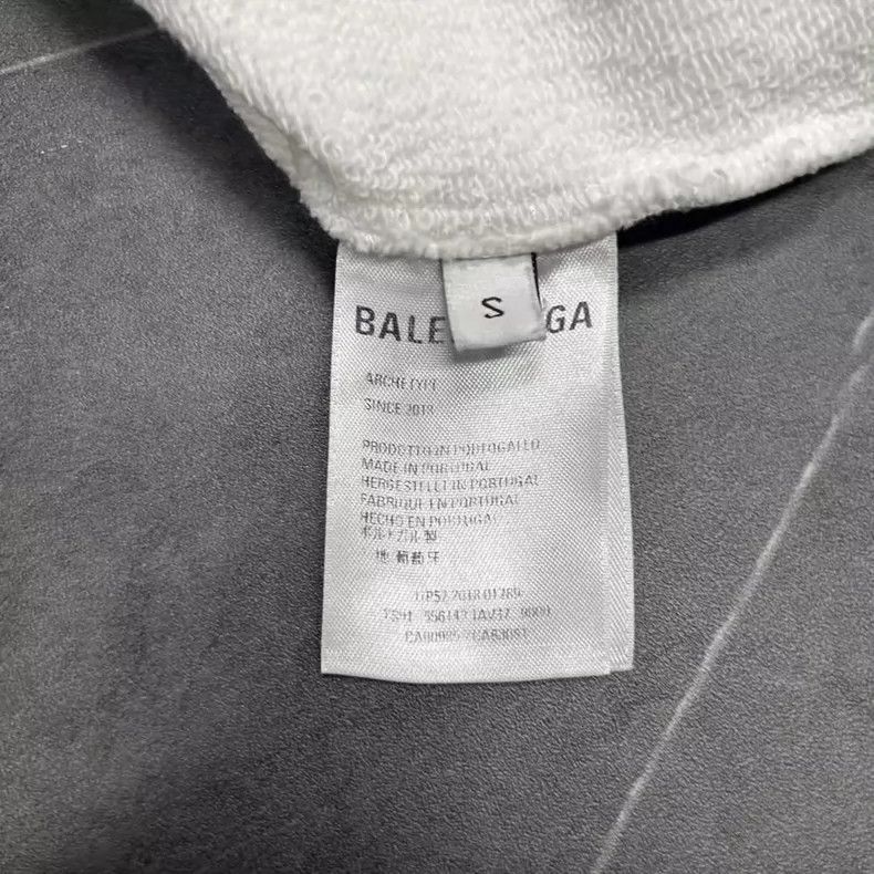 Balenciaga Balenciaga Logo Hoodie in White-2506 Size US S / EU 44-46 / 1 - 8 Thumbnail