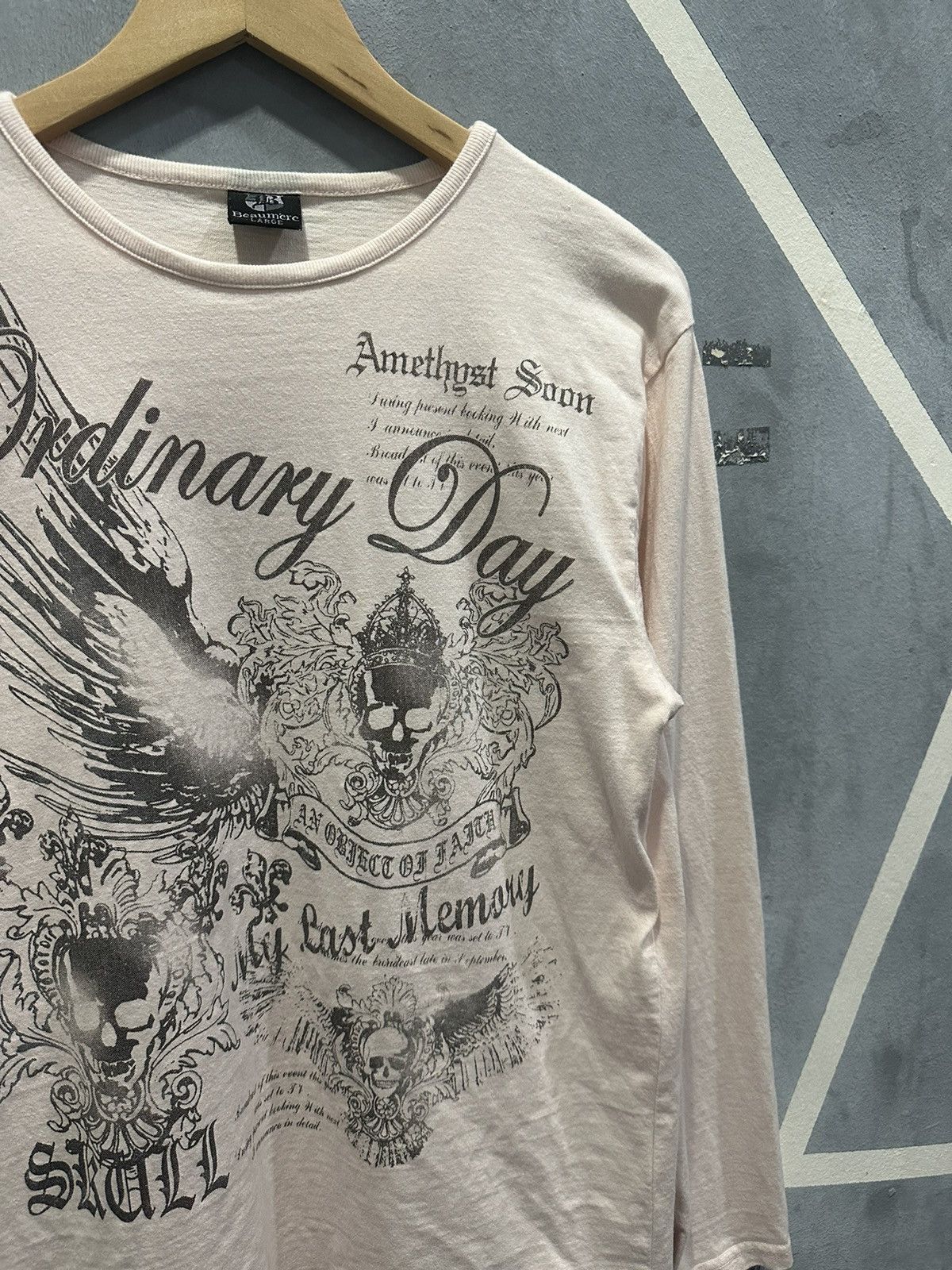 Vintage Y2K Japanese Beaumere Gothic Poem Punk T-shirt Size M / US 6-8 / IT 42-44 - 4 Thumbnail