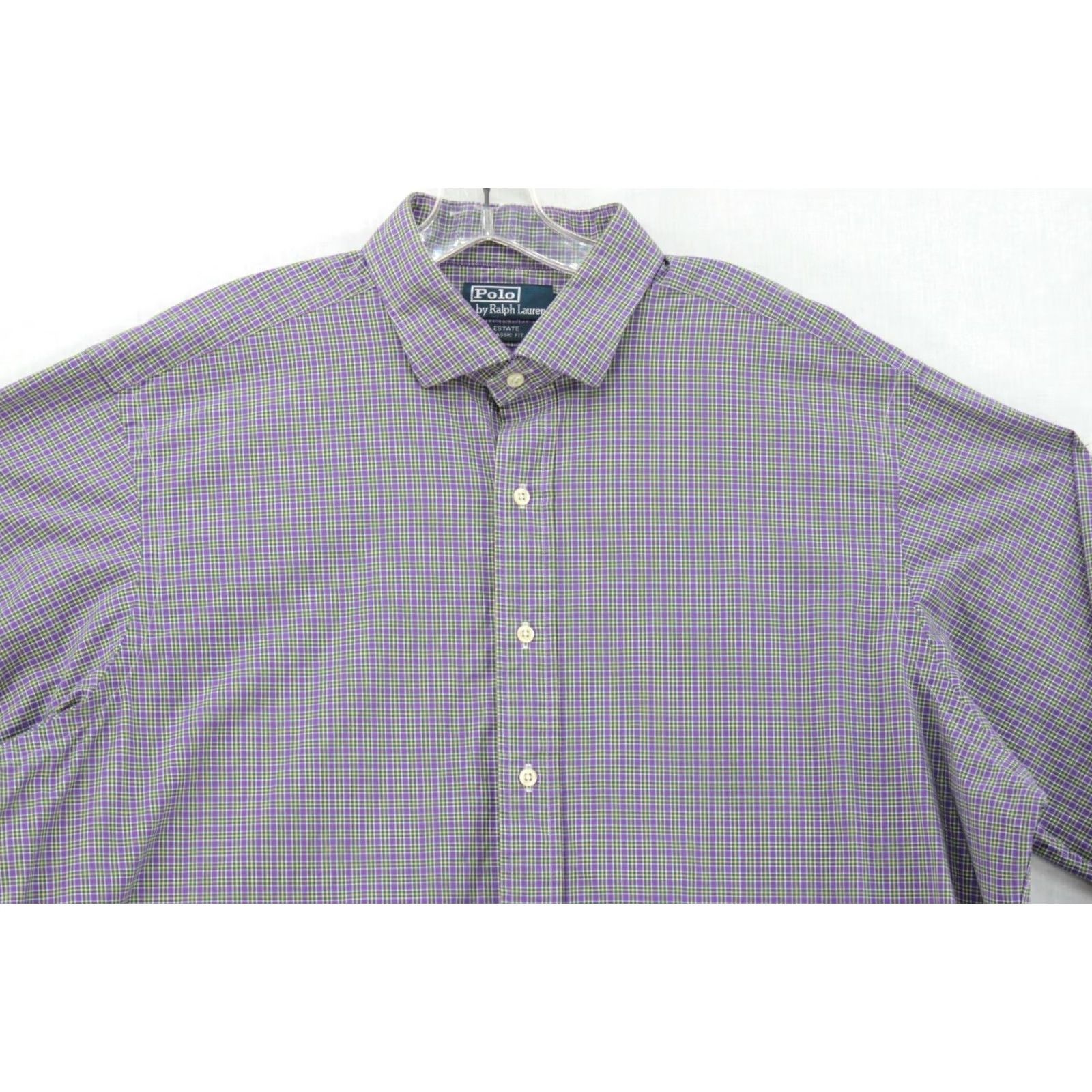 Polo Ralph Lauren VTG Polo Ralph Lauren Estate Shirt Mens 2XL Purple Plaid Long Sleeve Button-Up Casual Shirt Size US XXL / EU 58 / 5 - 2 Thumbnail