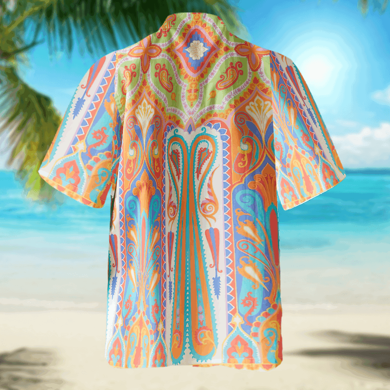 The Unbranded Brand Printed Cotton Bowling Shirt | Classic Cut, Modern Print Size US M / EU 48-50 / 2 - 2 Thumbnail