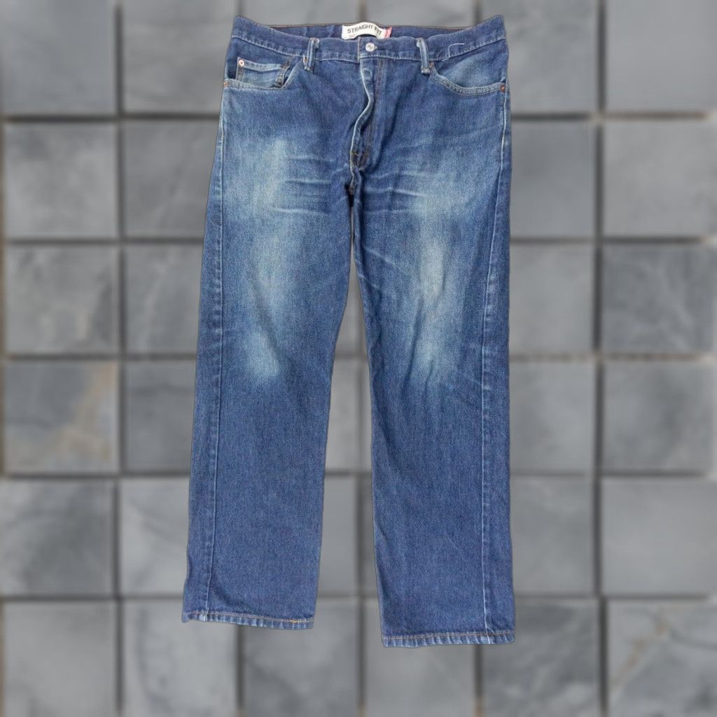 Levi's Levi's 505 Jeans Men's Regular Fit 36x30 Blue Denim Straight Casual Pants Size US 36 / EU 52 - 1 Thumbnail